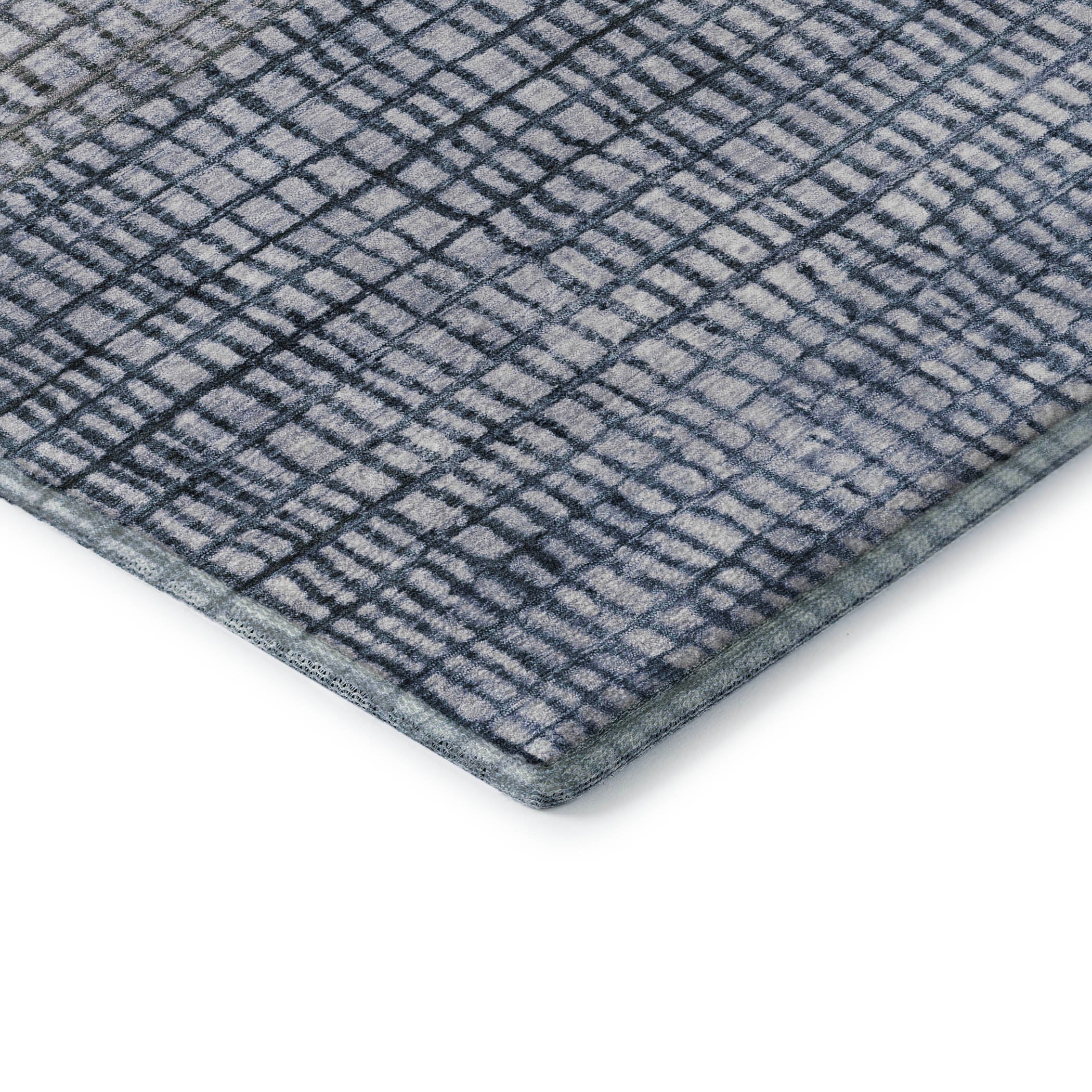 Seville Machine Washable Transitional Blue Rug 1'8" x 2'6" #shape_Rectangle