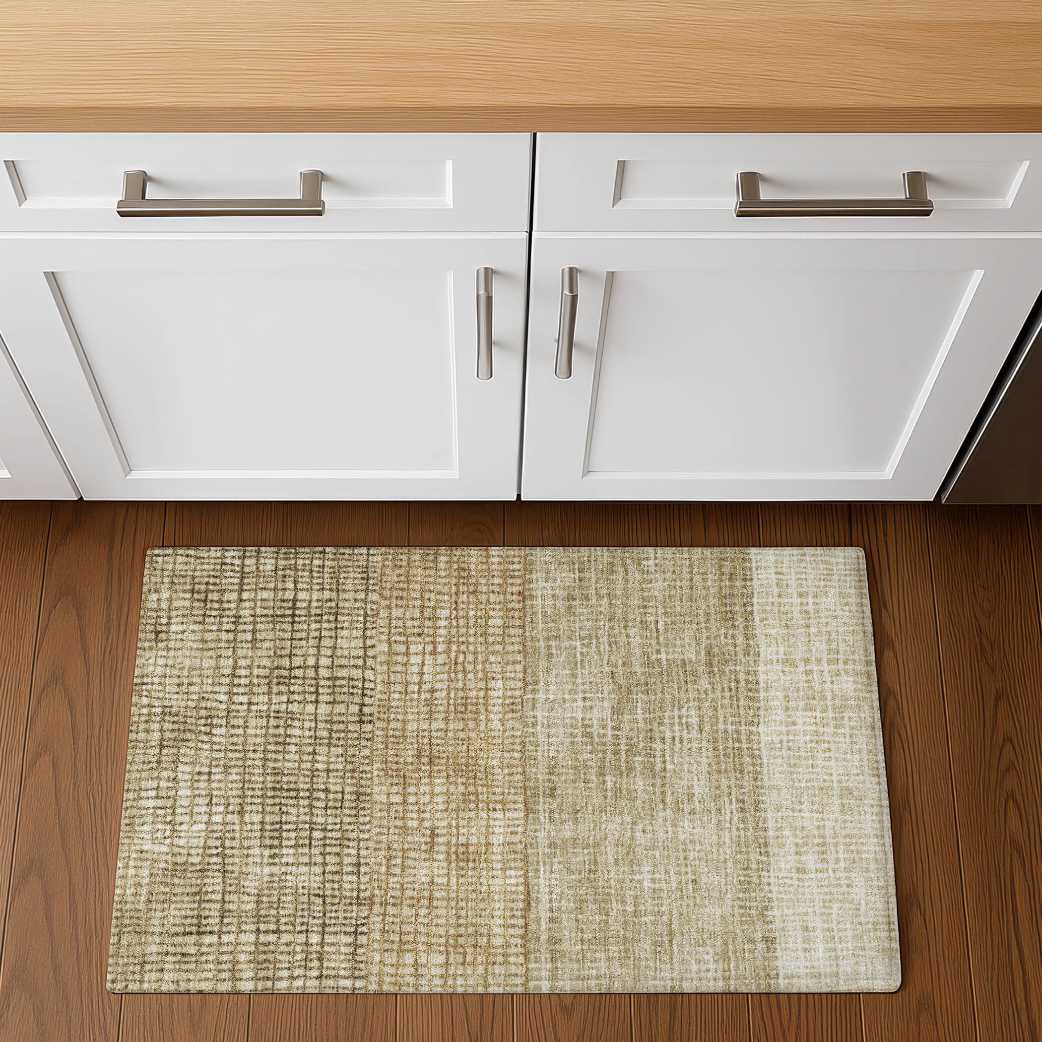 Seville Machine Washable Transitional Brown Rug 1'8" x 2'6" #shape_Rectangle