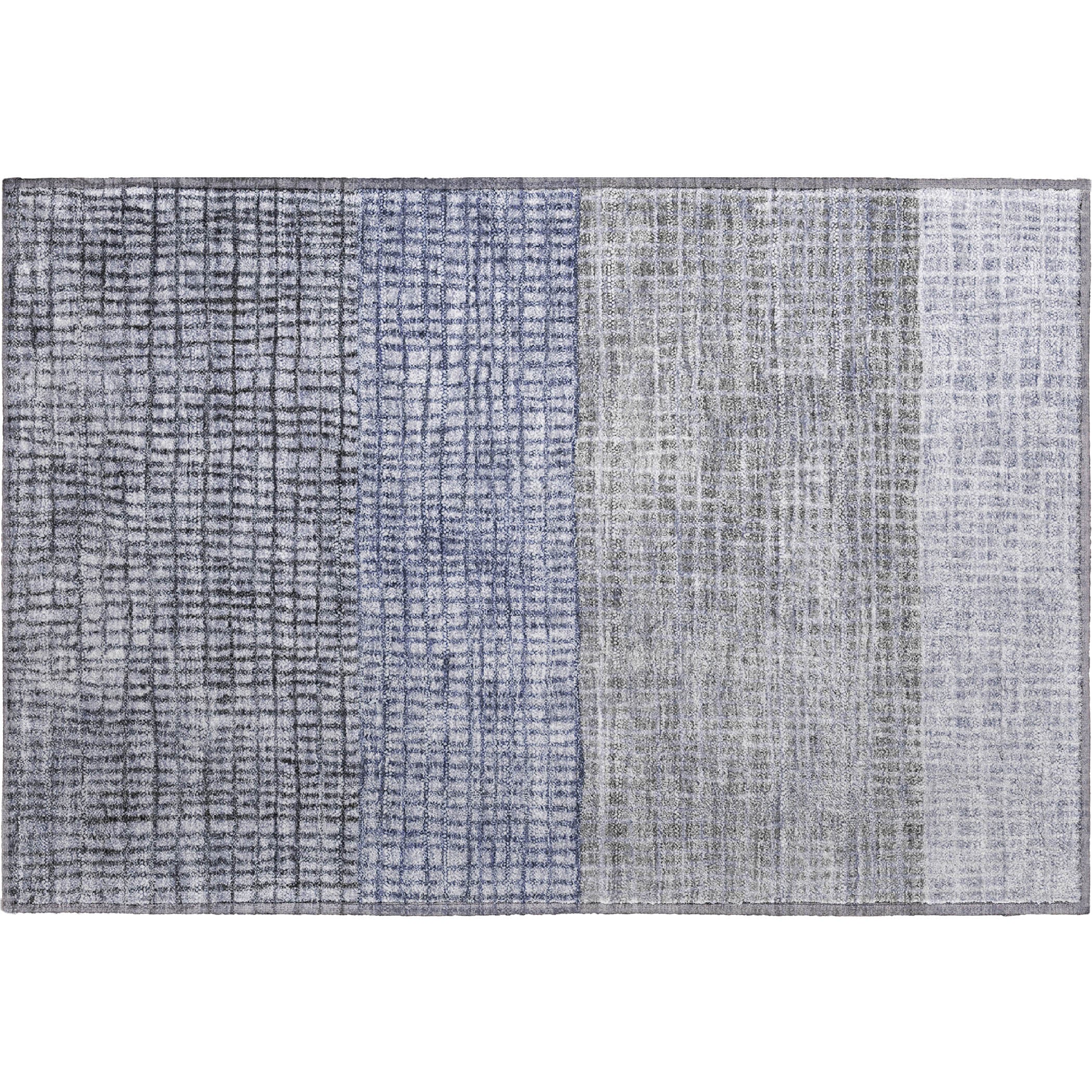 Seville Machine Washable Transitional Denim Blue Rug 1'8" x 2'6" #shape_Rectangle