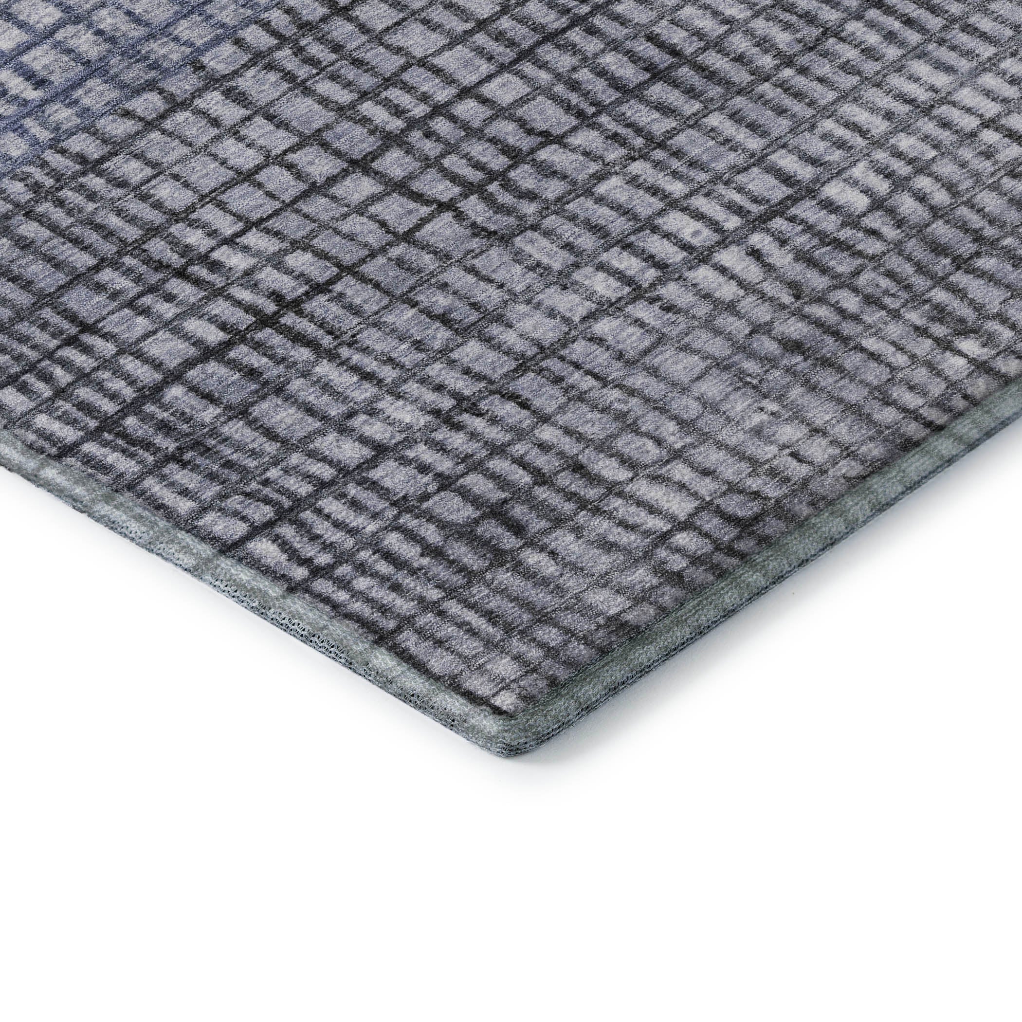 Seville Machine Washable Transitional Denim Blue Rug 1'8" x 2'6" #shape_Rectangle