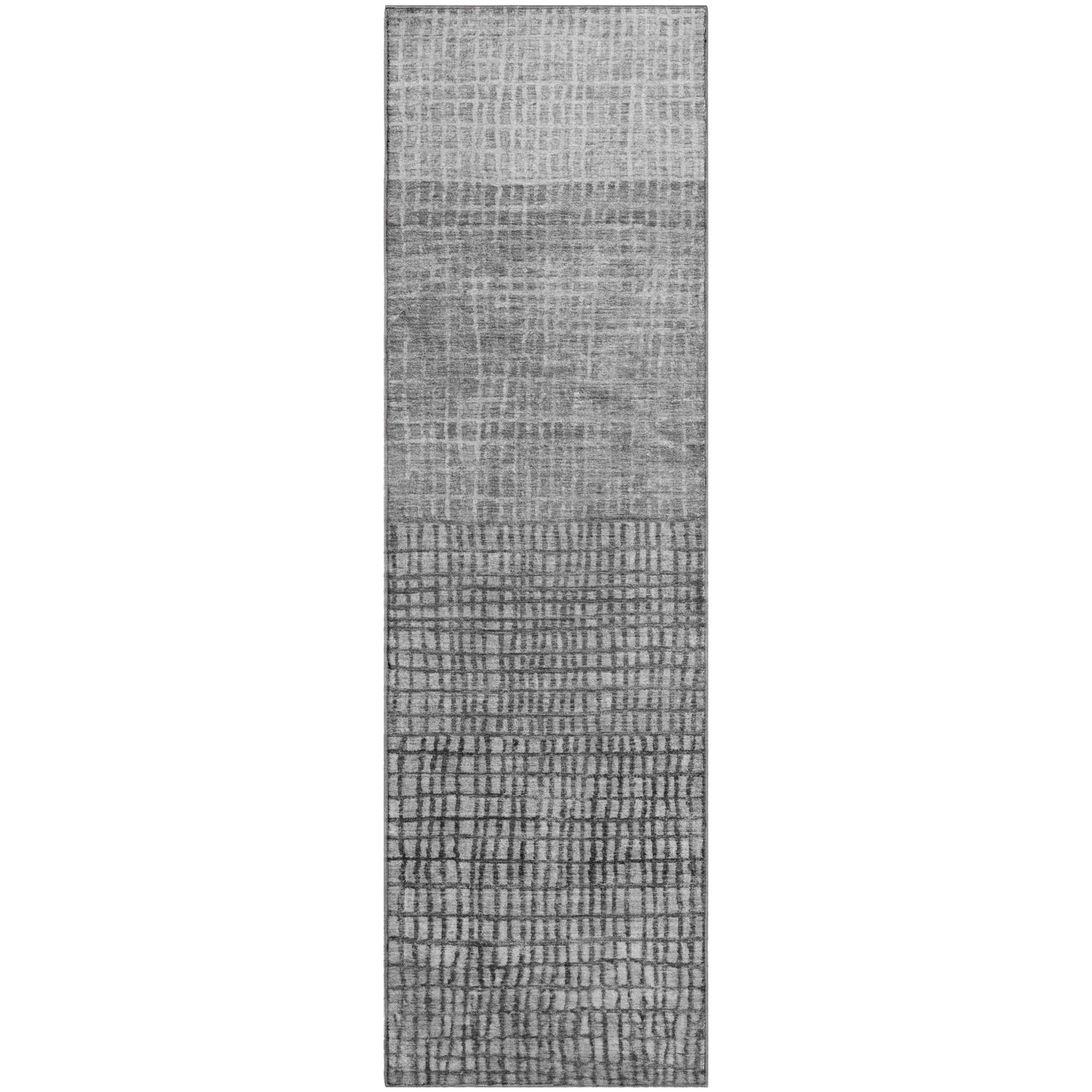 Seville Machine Washable Transitional Gray Rug 2'3" x 7'6" #shape_Runner