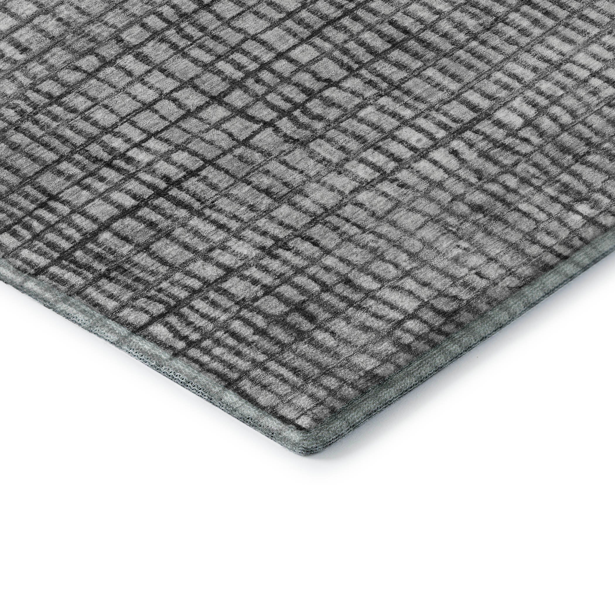 Seville Machine Washable Transitional Gray Rug 1'8" x 2'6" #shape_Rectangle