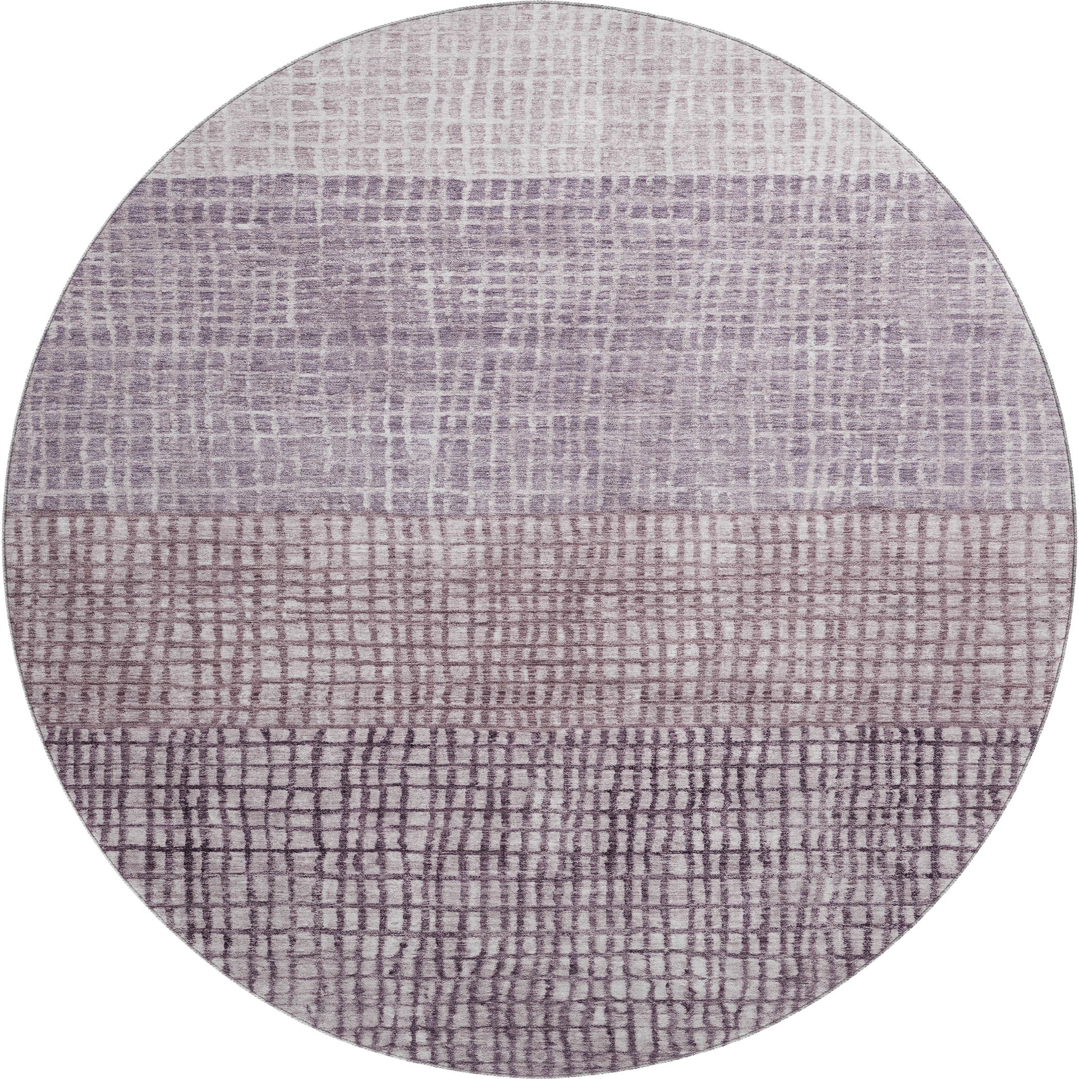 Seville Machine Washable Transitional Purple Rug 8' x 8' #shape_Round