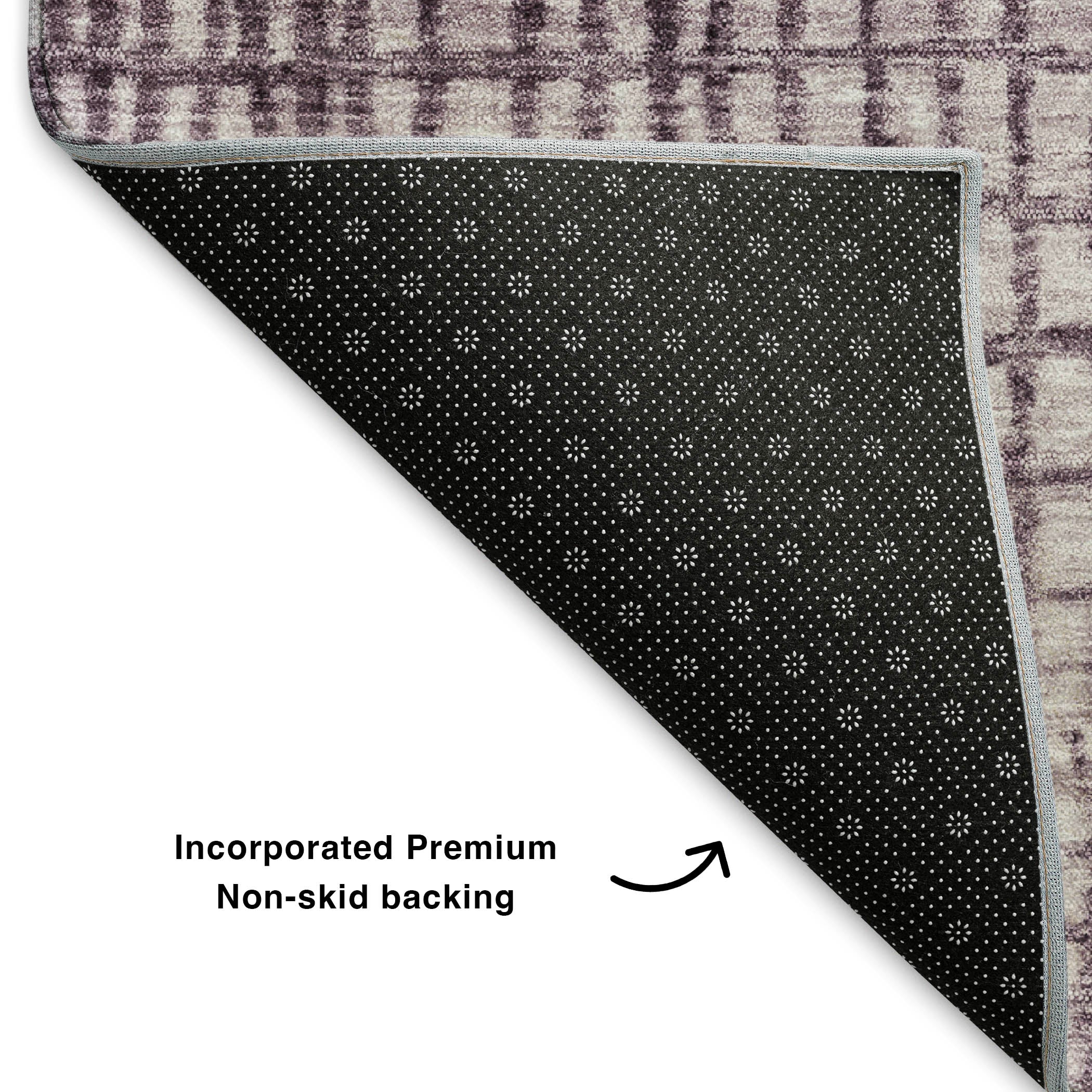 Seville Machine Washable Transitional Purple Rug 1'8" x 2'6" #shape_Rectangle