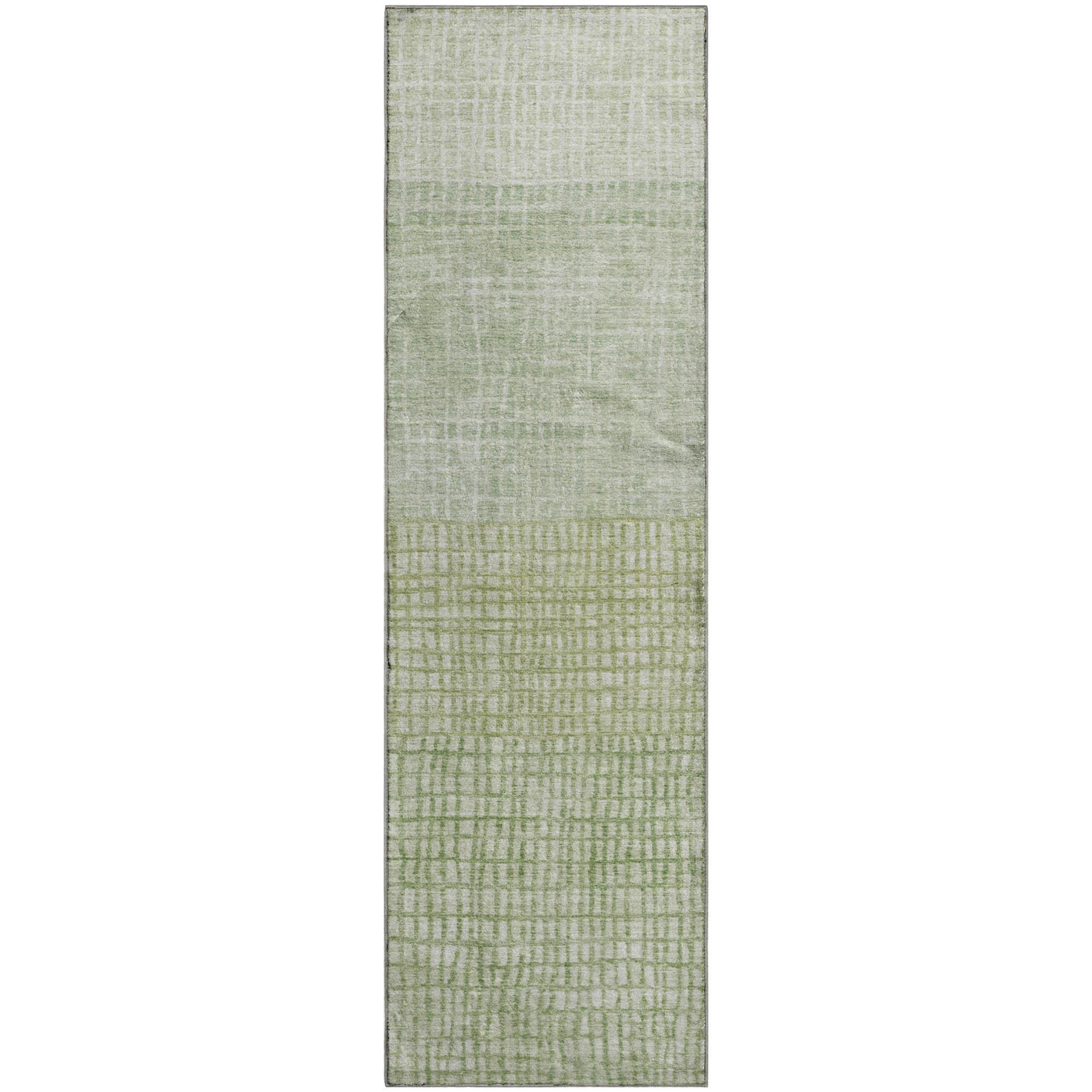 Seville Machine Washable Transitional Sage Green Rug 2'3" x 7'6" #shape_Runner