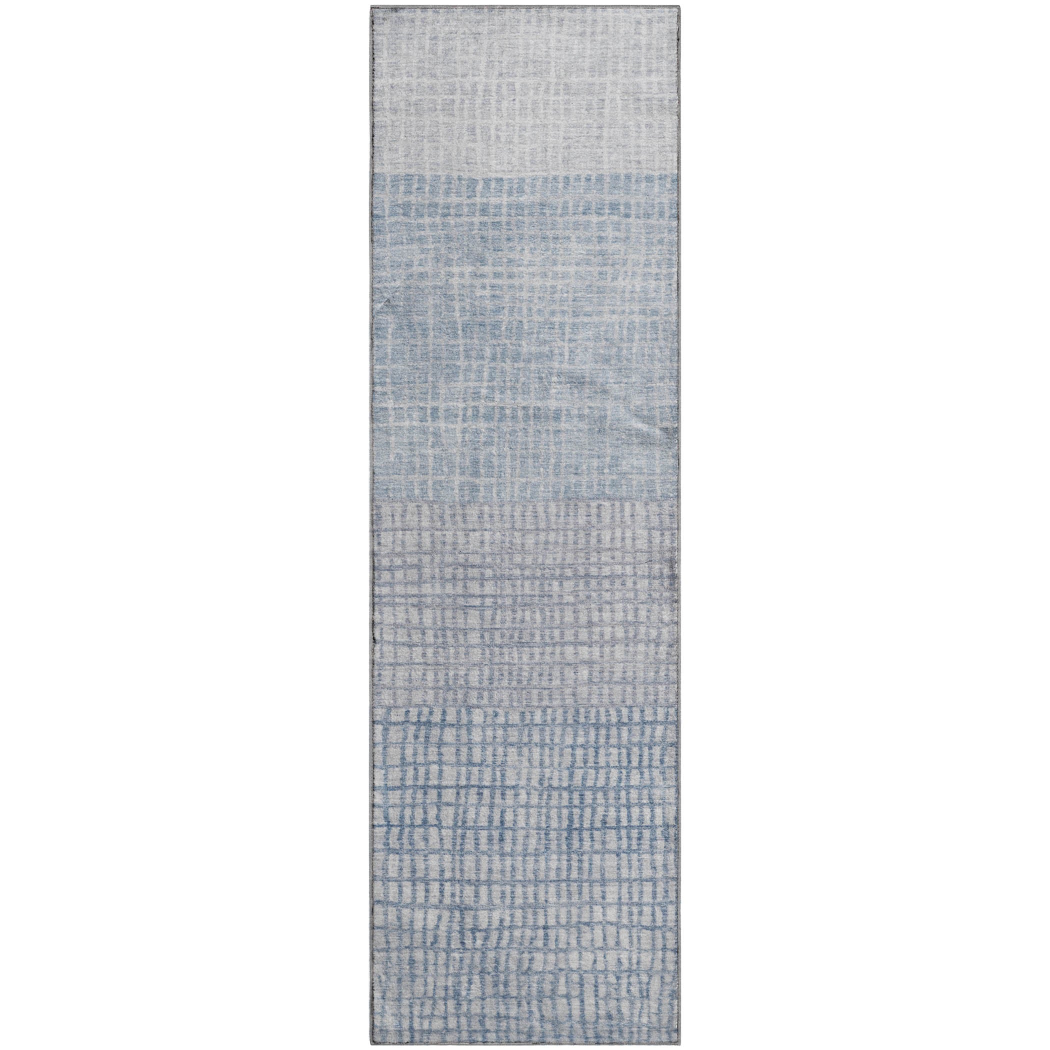 Seville Machine Washable Transitional Sky Blue Rug 2'3" x 7'6" #shape_Runner