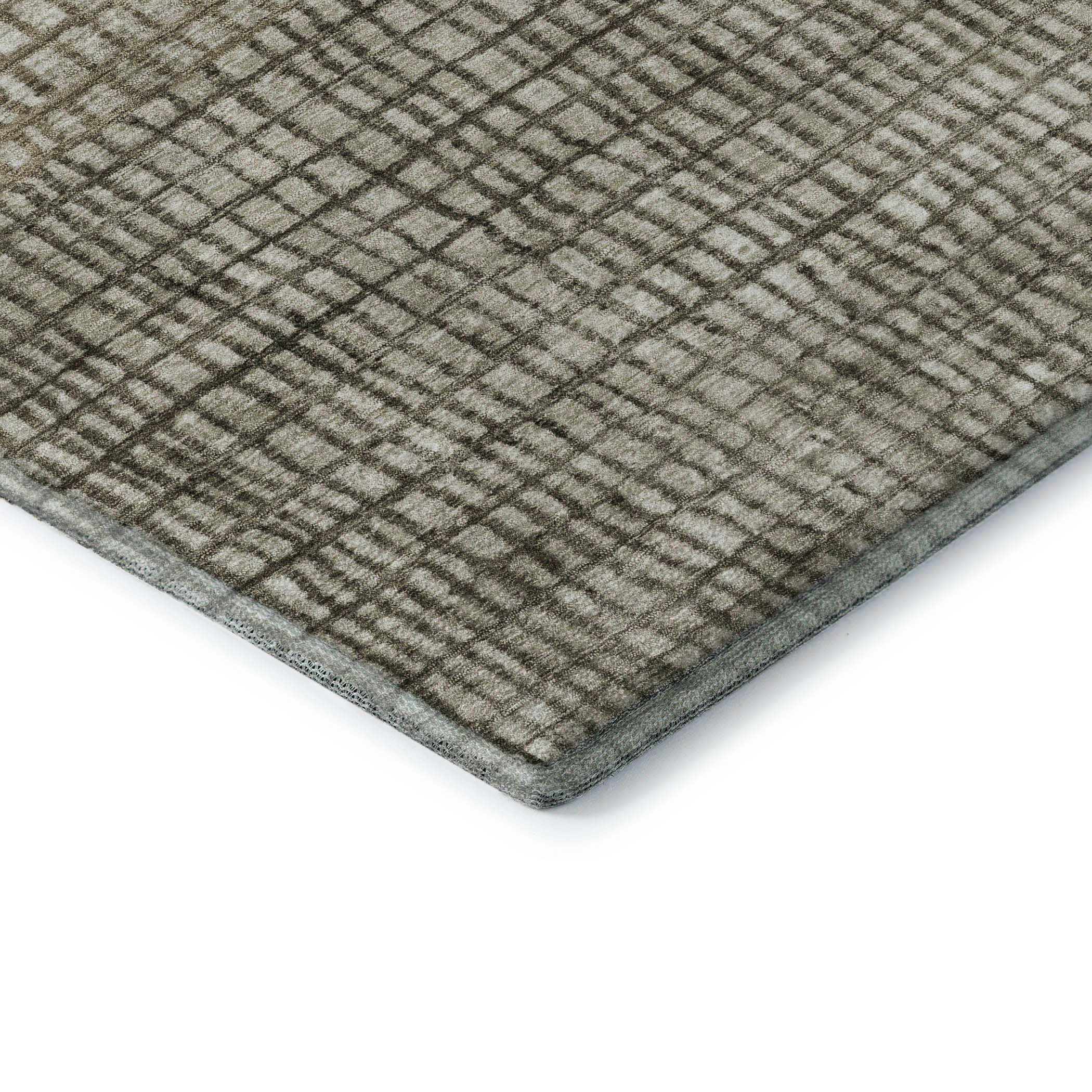 Seville Machine Washable Transitional Taupe Brown Rug 1'8" x 2'6" #shape_Rectangle