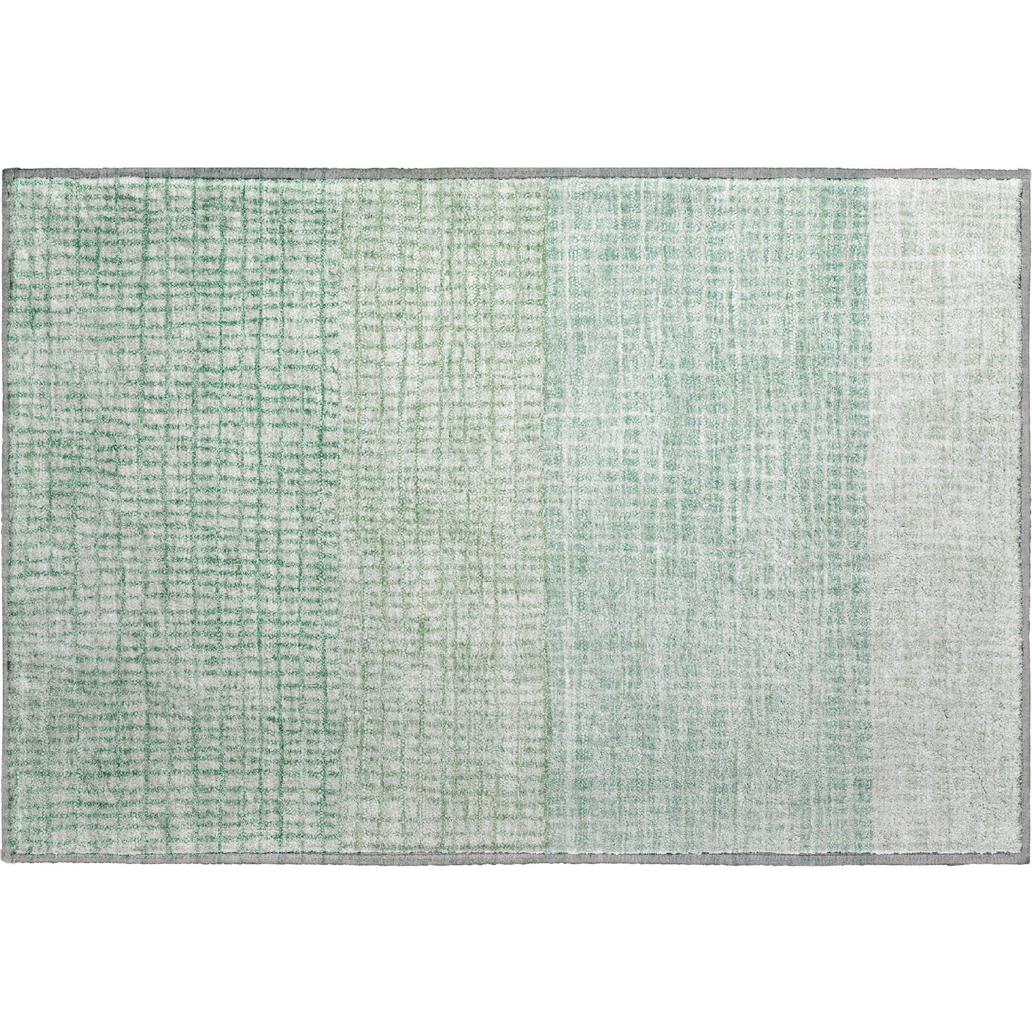 Seville Machine Washable Transitional Teal Rug 1'8" x 2'6" #shape_Rectangle