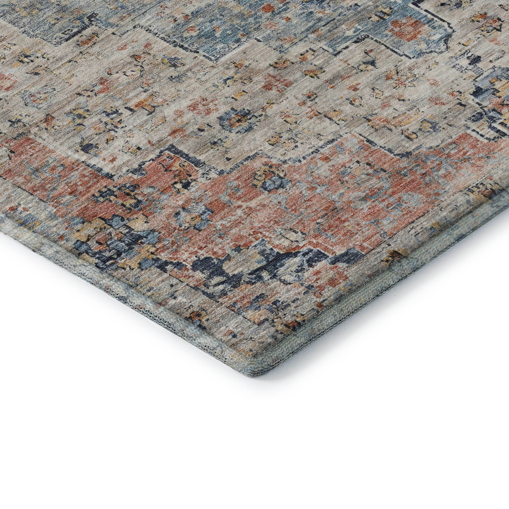 Havana Machine Washable Traditional Beige Brown Rug 1'8" x 2'6" #shape_Rectangle