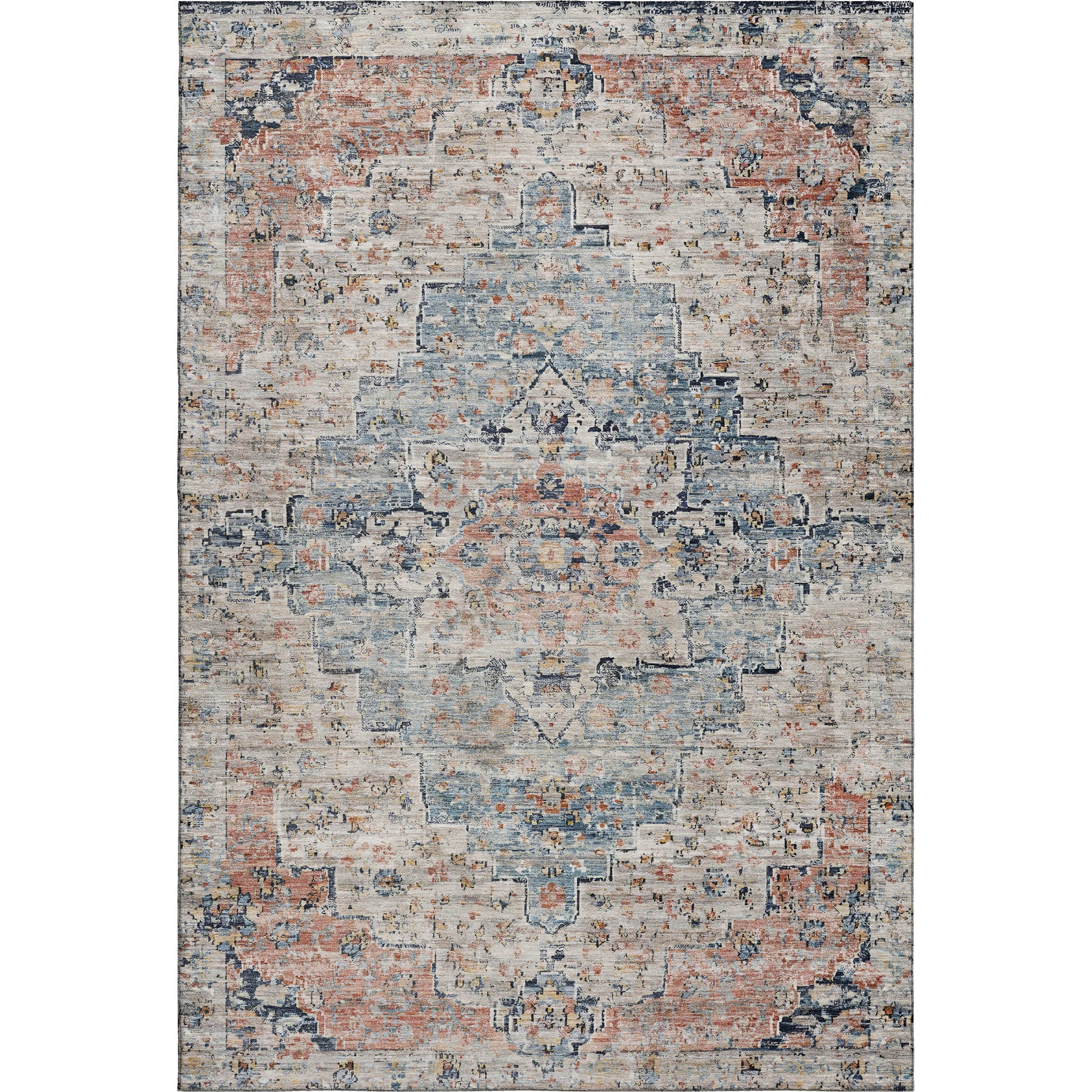 Havana Machine Washable Traditional Beige Brown Rug 2'6" x 3'10" #shape_Rectangle