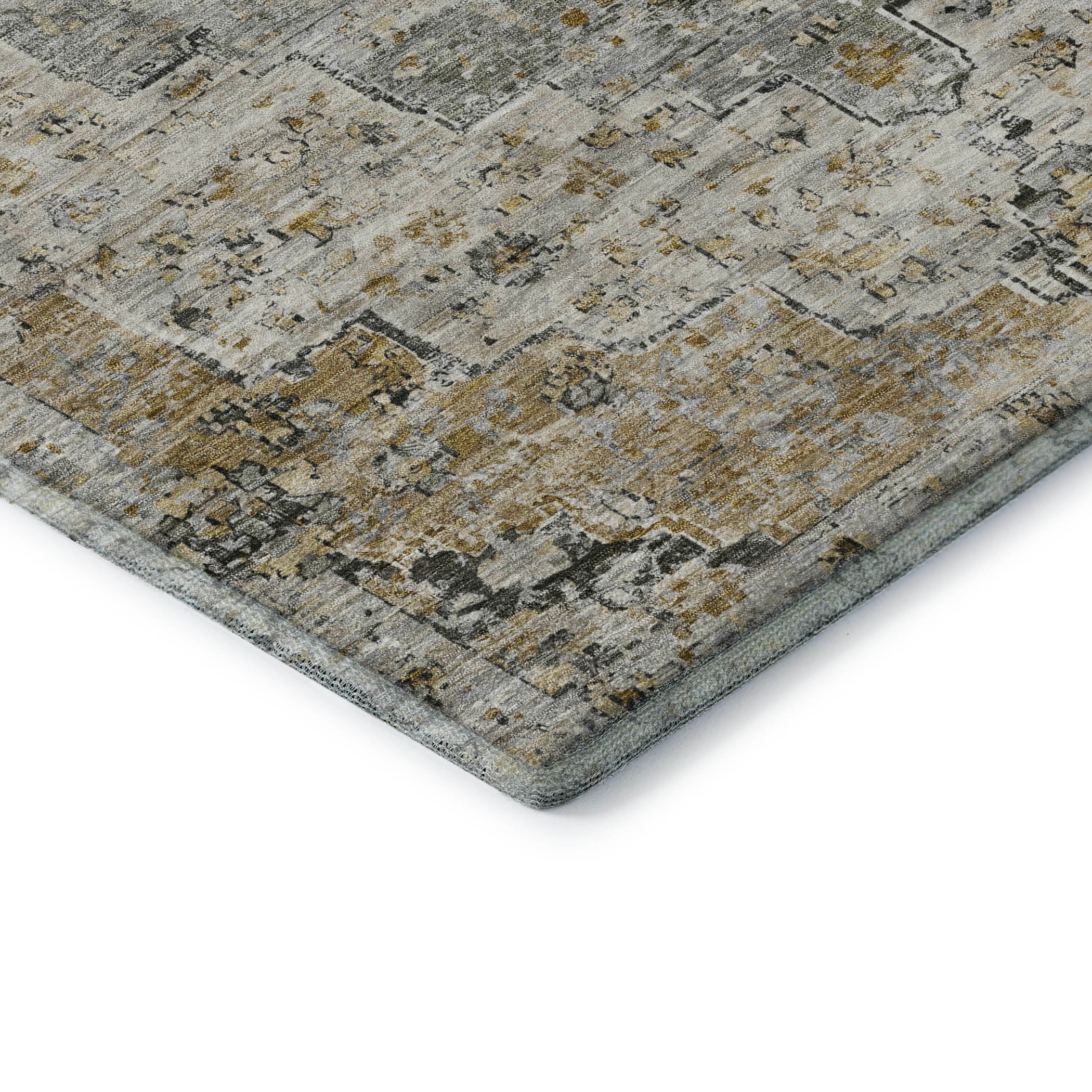 Havana Machine Washable Traditional Taupe Brown Rug 1'8" x 2'6" #shape_Rectangle