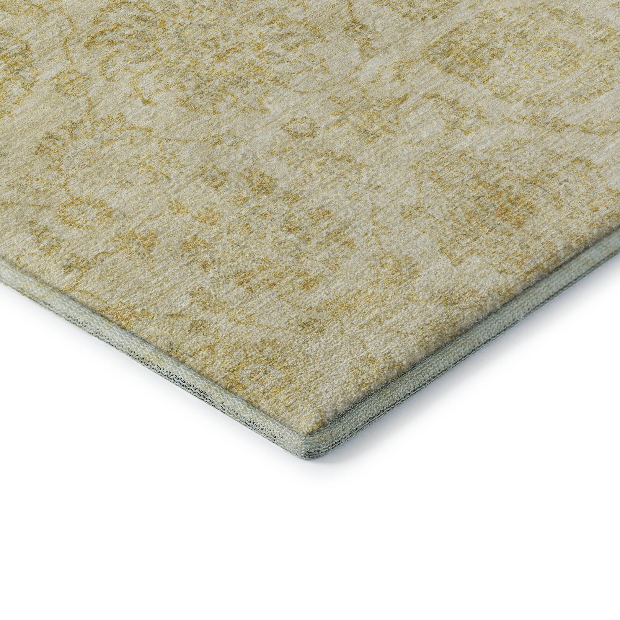 Oslo Machine Washable Transitional Gold Rug 1'8" x 2'6" #shape_Rectangle