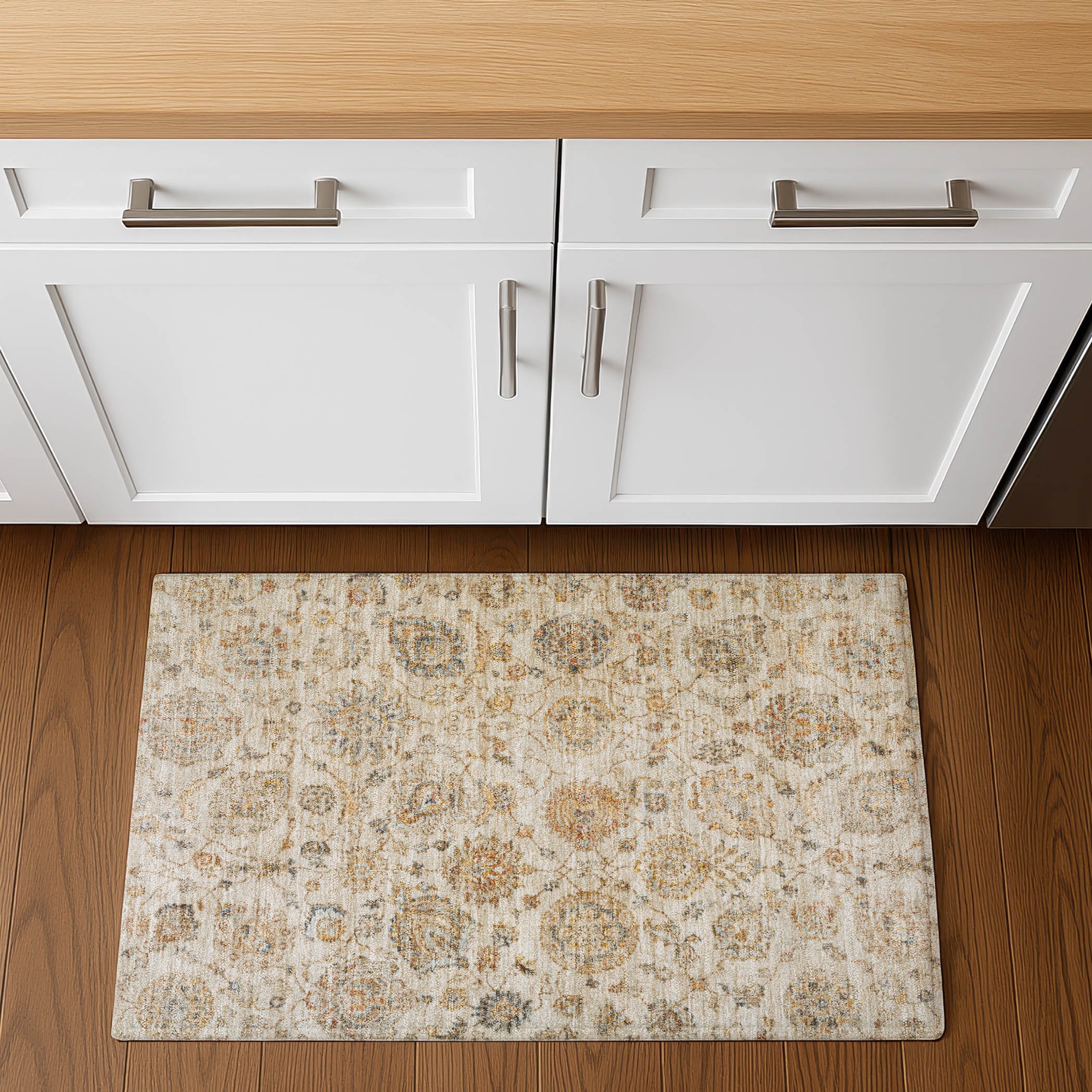 Oslo Machine Washable Transitional Linen Ivory Rug 1'8" x 2'6" #shape_Rectangle
