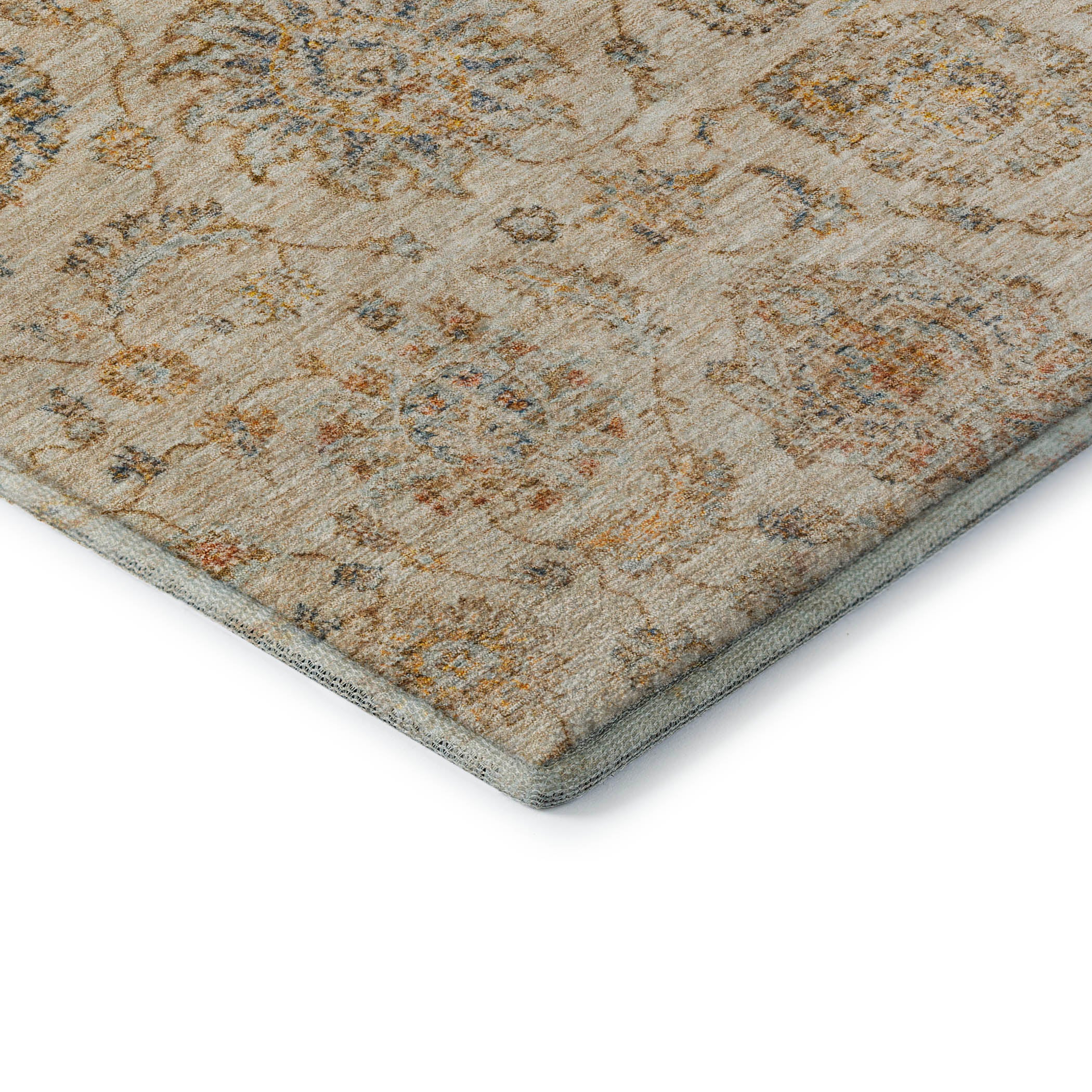 Oslo Machine Washable Transitional Linen Ivory Rug 1'8" x 2'6" #shape_Rectangle