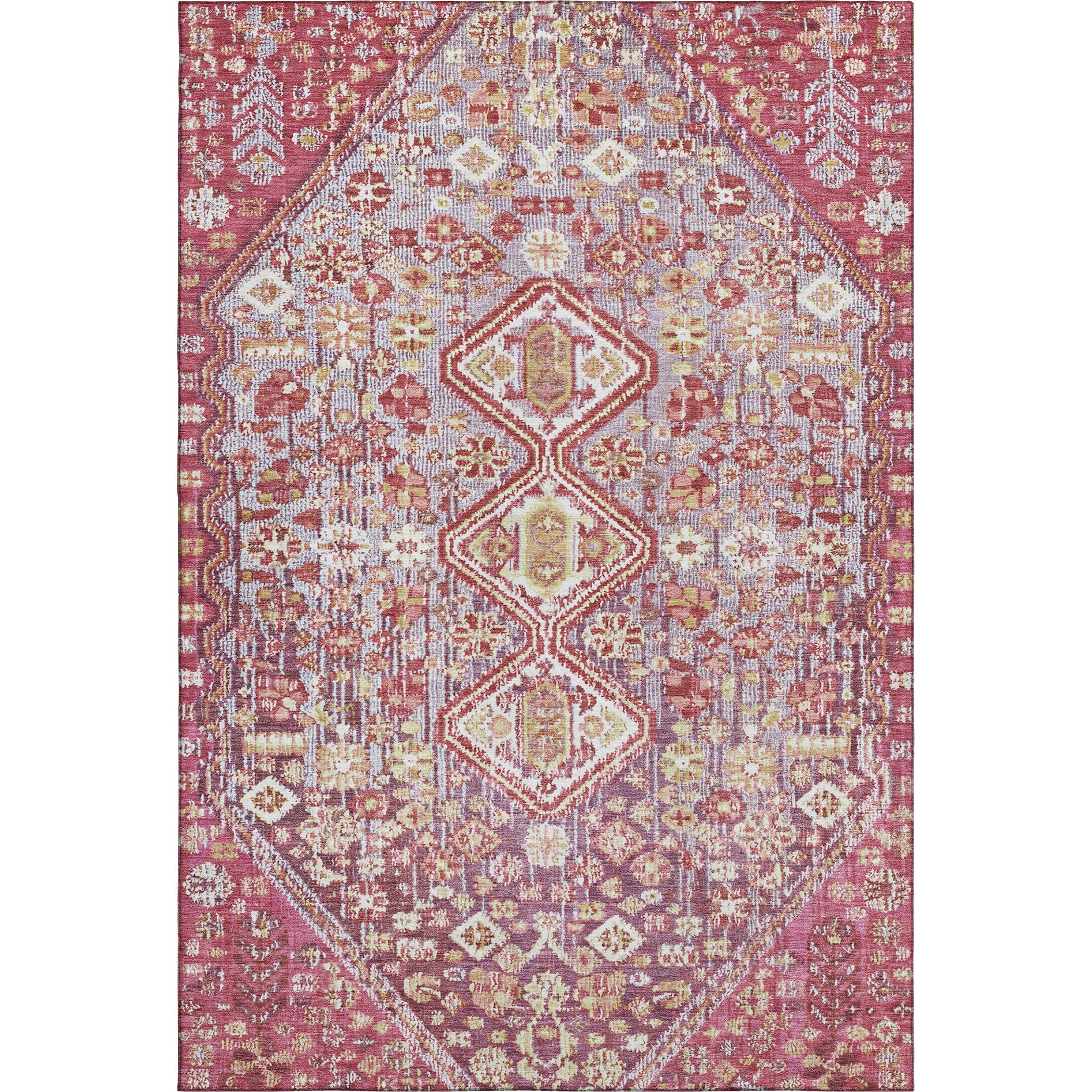 Chiang Mai Machine Washable Transitional Merlot Red Rug 2'6" x 3'10" #shape_Rectangle