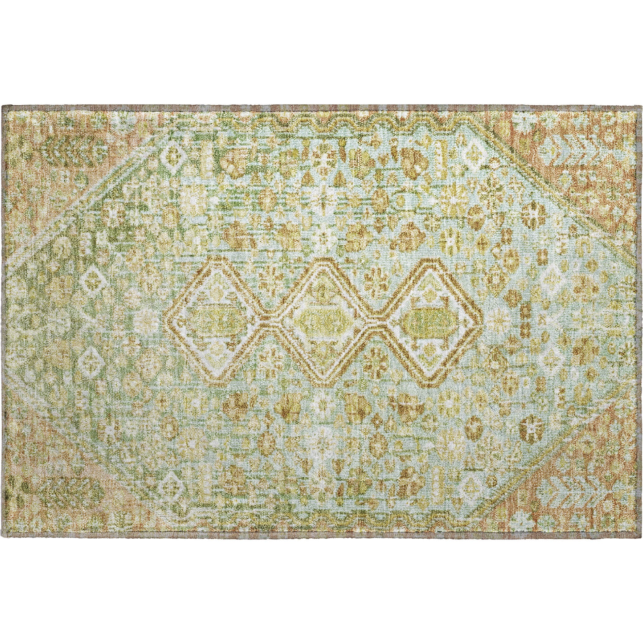 Chiang Mai Machine Washable Transitional Sage Green Rug 1'8" x 2'6" #shape_Rectangle