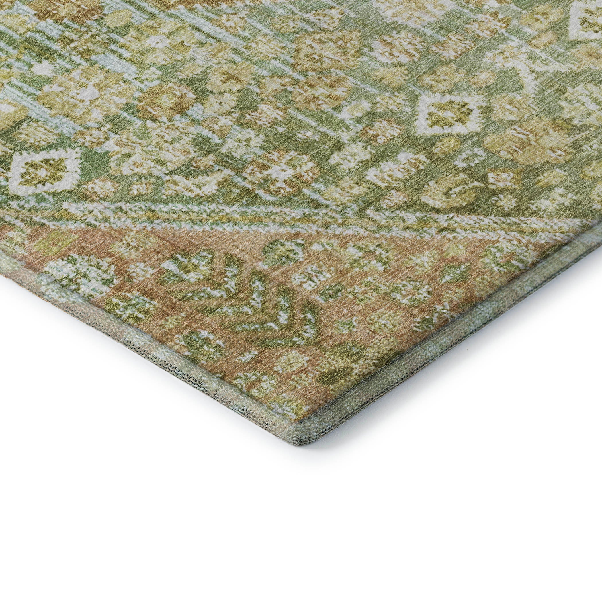Chiang Mai Machine Washable Transitional Sage Green Rug 1'8" x 2'6" #shape_Rectangle