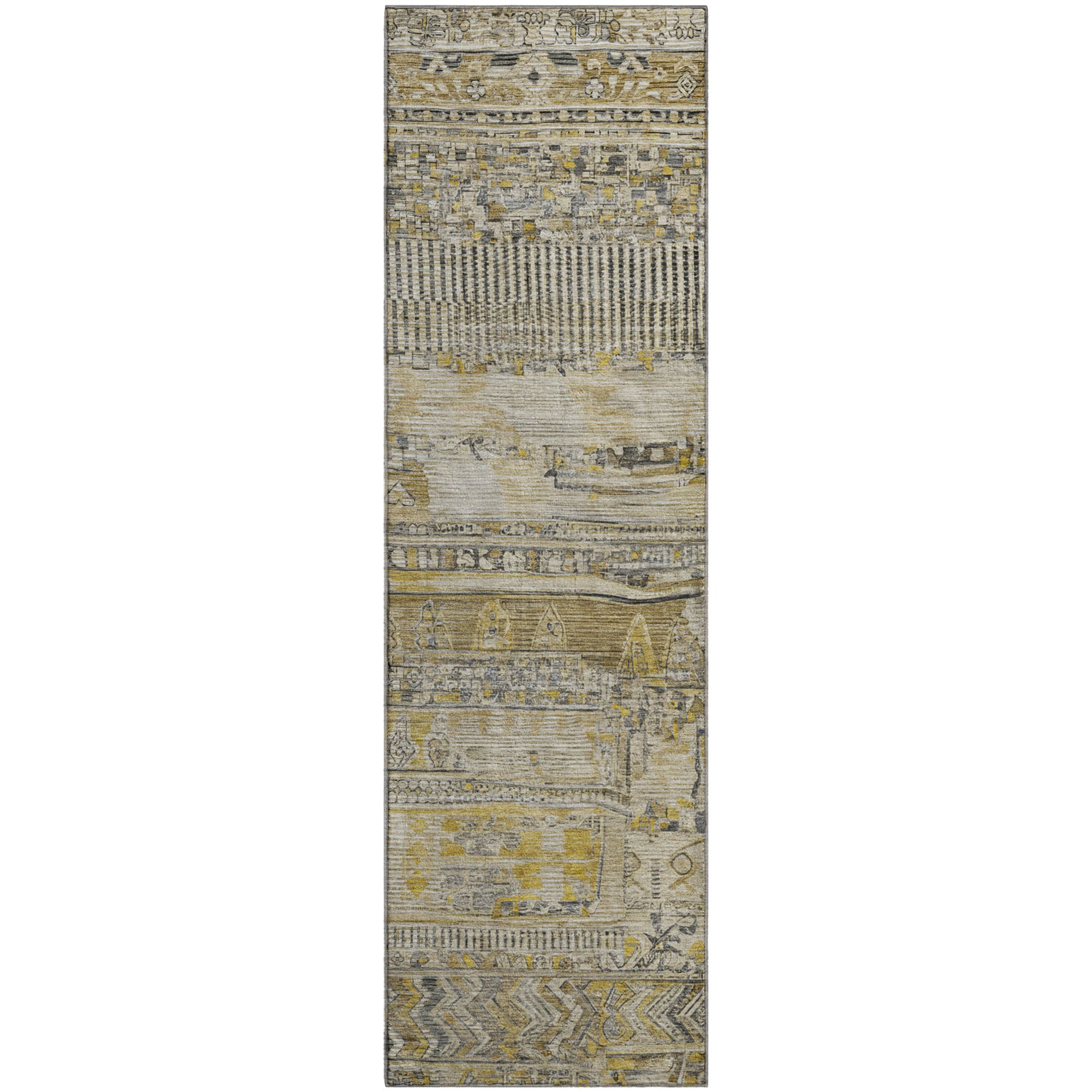 Jaipur Machine Washable Transitional Brown Rug 2'3" x 7'6" #shape_Runner