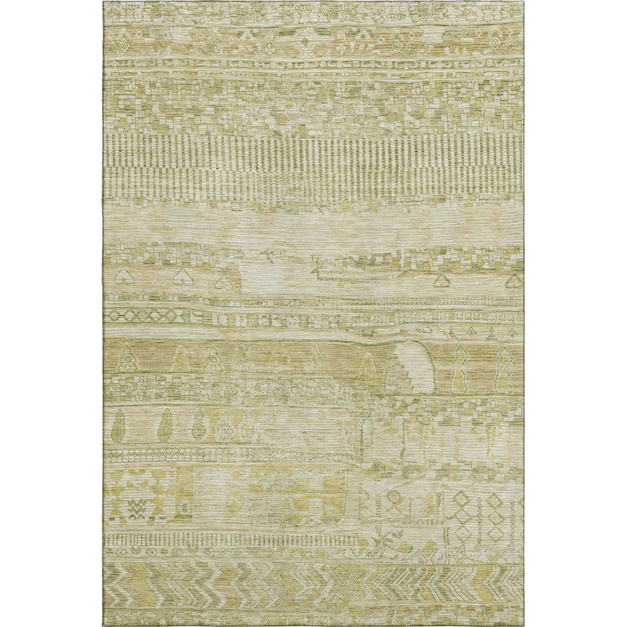 Jaipur Machine Washable Transitional Tan Brown Rug 2'6" x 3'10" #shape_Rectangle