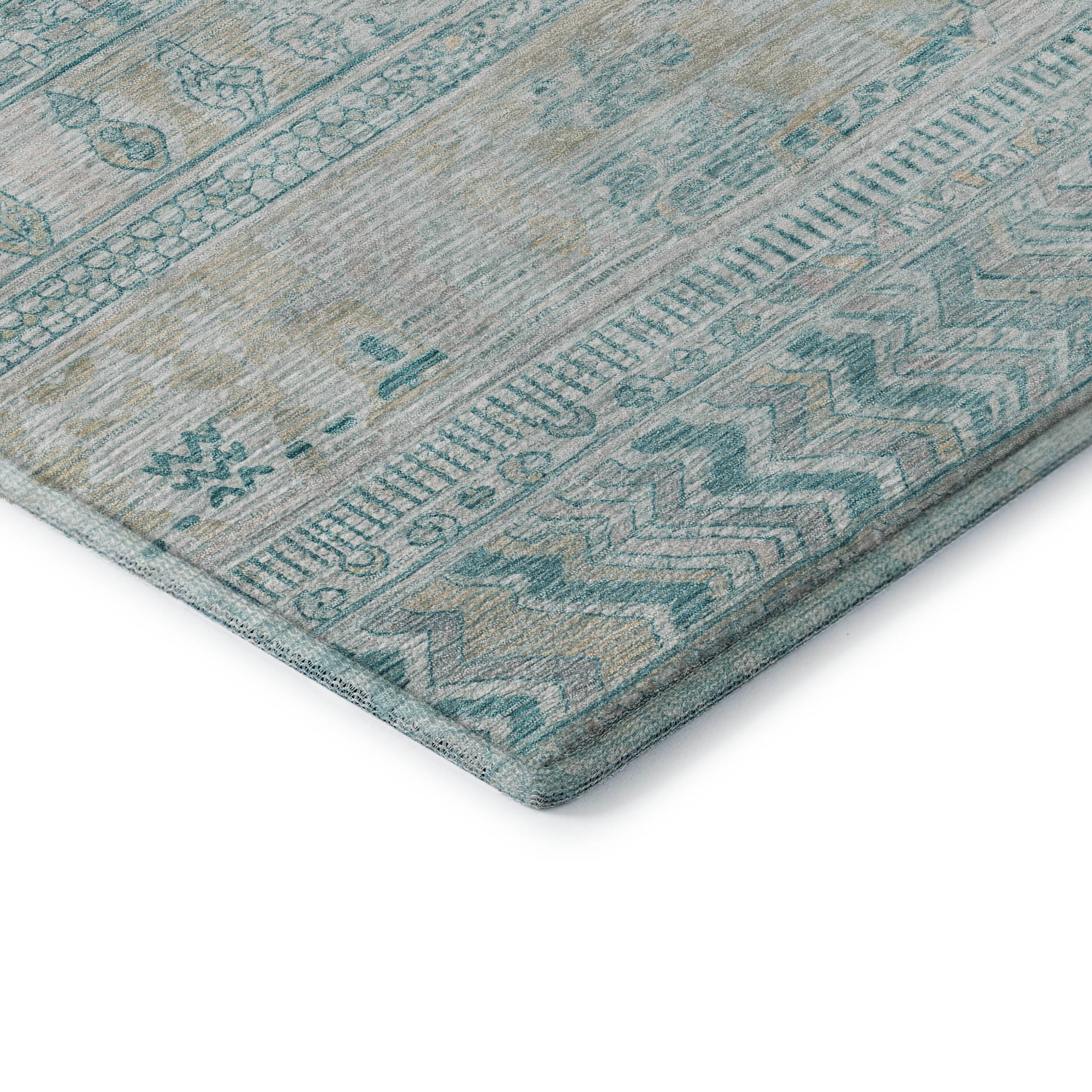 Jaipur Machine Washable Transitional Teal Rug 1'8" x 2'6" #shape_Rectangle