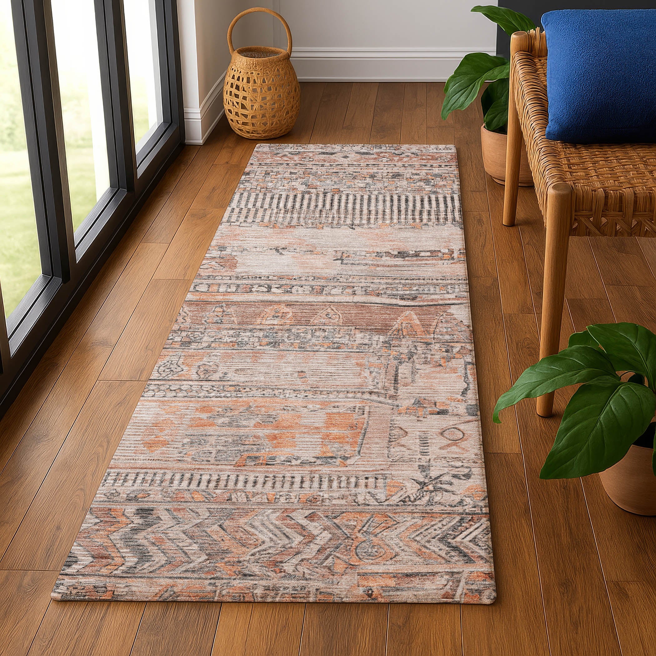 Jaipur Machine Washable Transitional Terracotta Orange Rug 2'3" x 7'6" #shape_Runner
