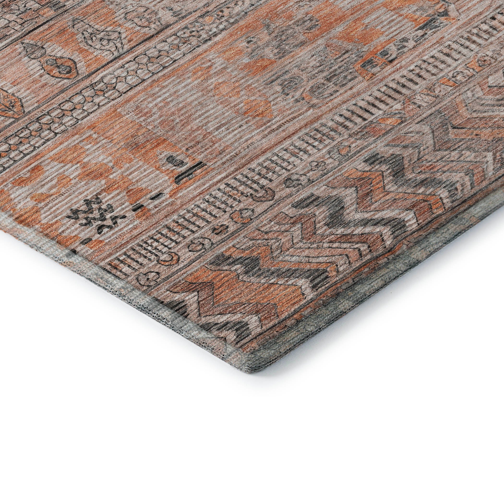 Jaipur Machine Washable Transitional Terracotta Orange Rug 1'8" x 2'6" #shape_Rectangle