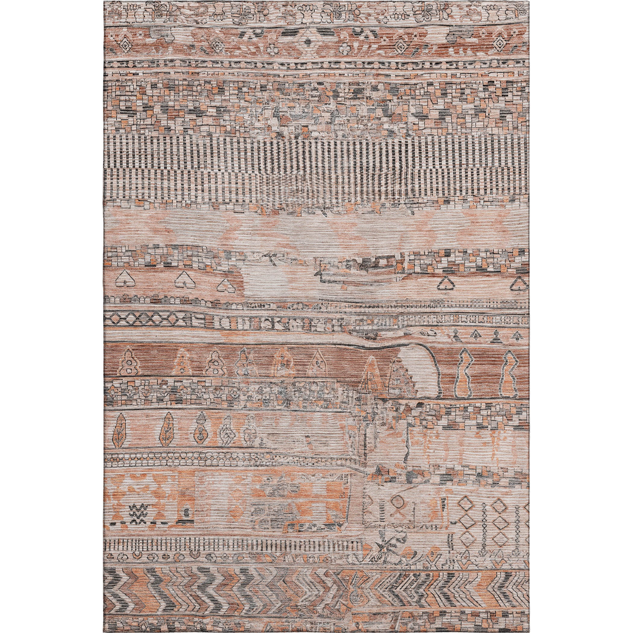 Jaipur Machine Washable Transitional Terracotta Orange Rug 2'6" x 3'10" #shape_Rectangle
