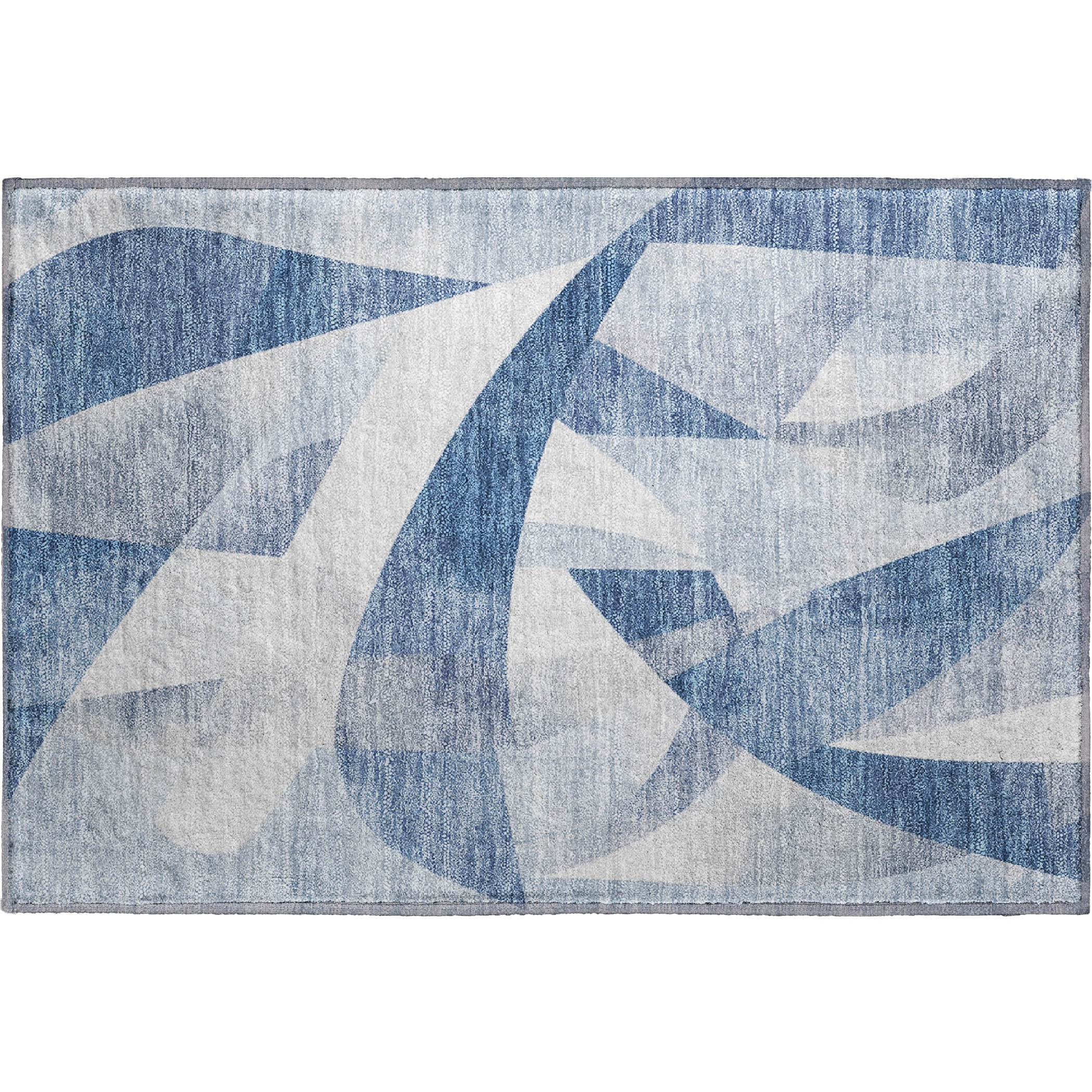 Chiang Mai Machine Washable Transitional Denim Blue Rug 1'8" x 2'6" #shape_Rectangle
