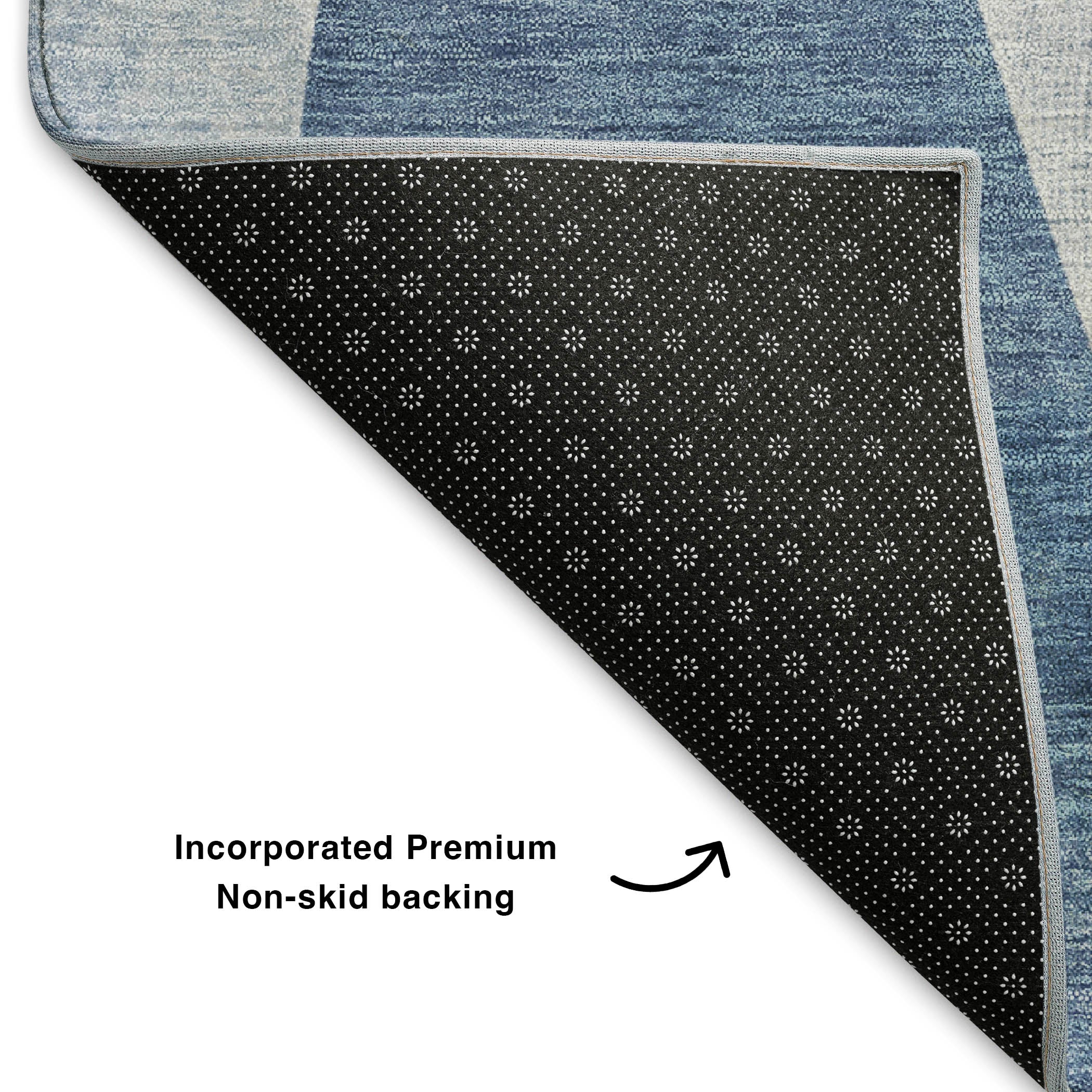 Chiang Mai Machine Washable Transitional Denim Blue Rug 1'8" x 2'6" #shape_Rectangle