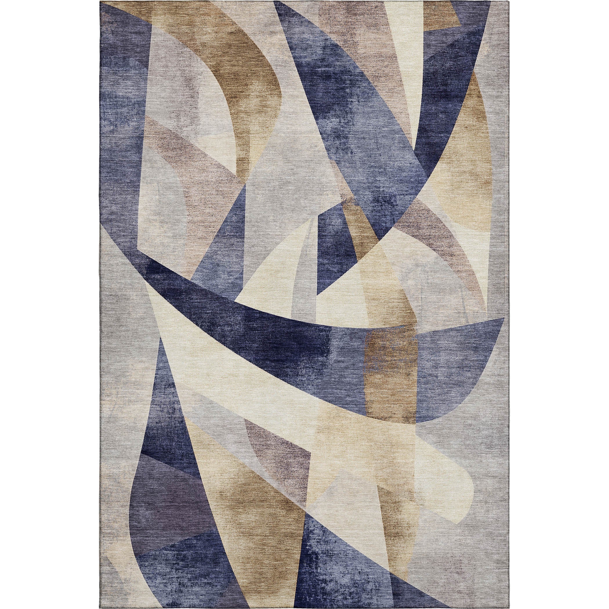 Chiang Mai Machine Washable Transitional Navy Blue Rug 2'6" x 3'10" #shape_Rectangle