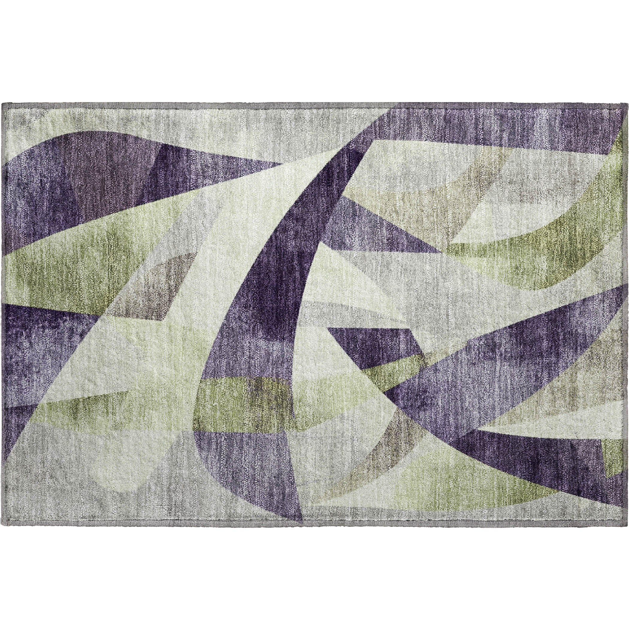 Chiang Mai Machine Washable Transitional Purple Rug 1'8" x 2'6" #shape_Rectangle