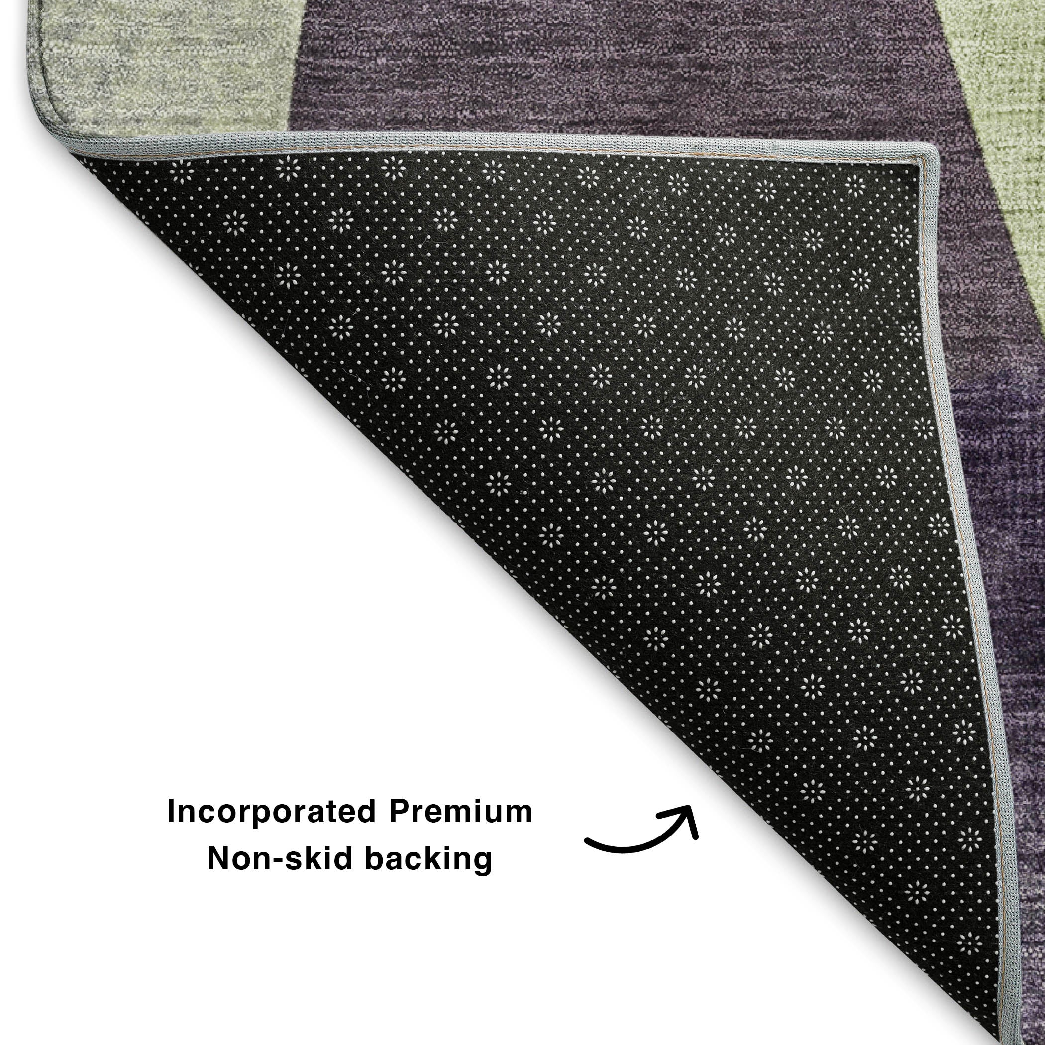 Chiang Mai Machine Washable Transitional Purple Rug 1'8" x 2'6" #shape_Rectangle