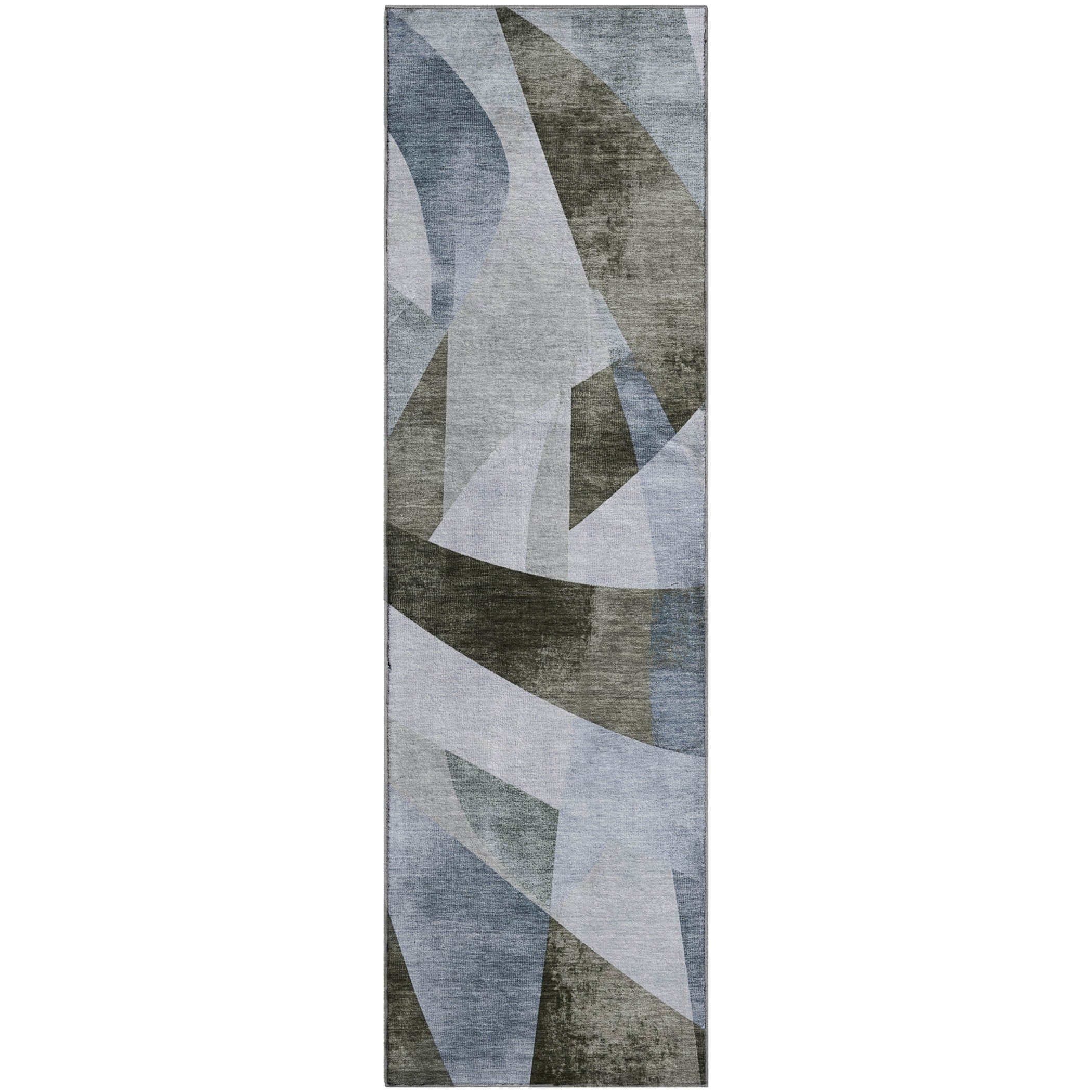 Chiang Mai Machine Washable Transitional Taupe Brown Rug 2'3" x 7'6" #shape_Runner