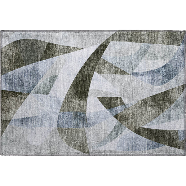 Chiang Mai Machine Washable Transitional Taupe Brown Rug 1'8" x 2'6"