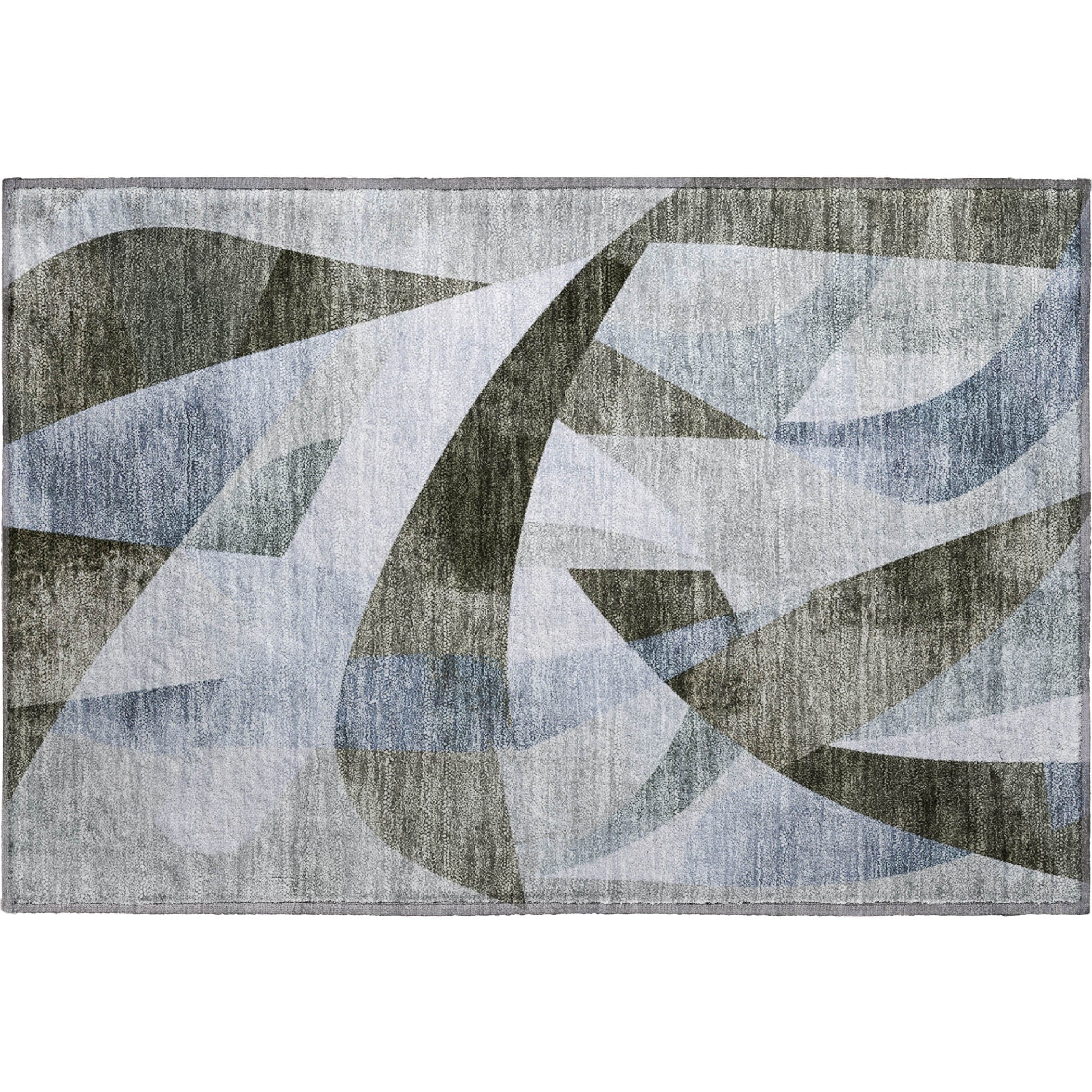 Chiang Mai Machine Washable Transitional Taupe Brown Rug 1'8" x 2'6" #shape_Rectangle