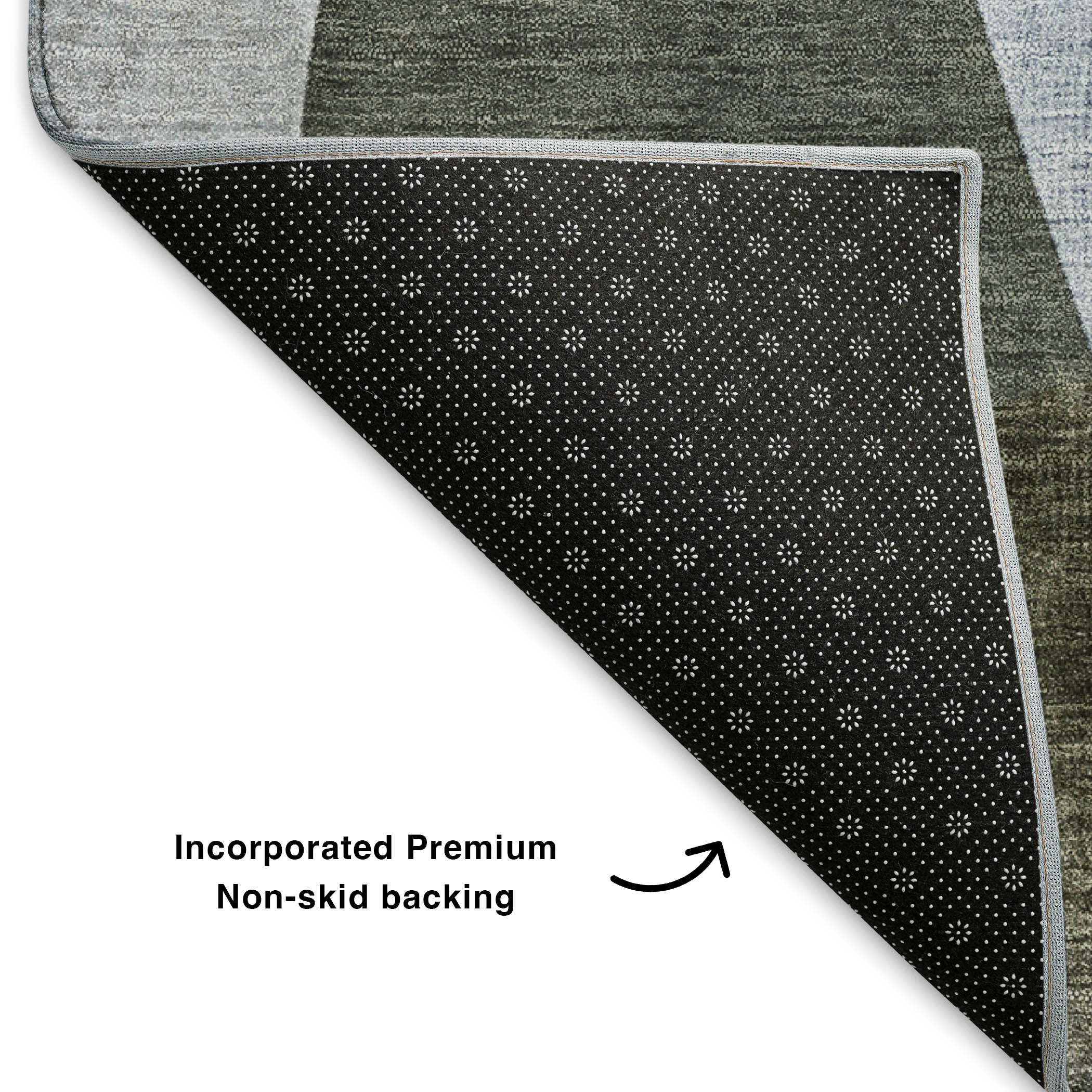 Chiang Mai Machine Washable Transitional Taupe Brown Rug 1'8" x 2'6" #shape_Rectangle