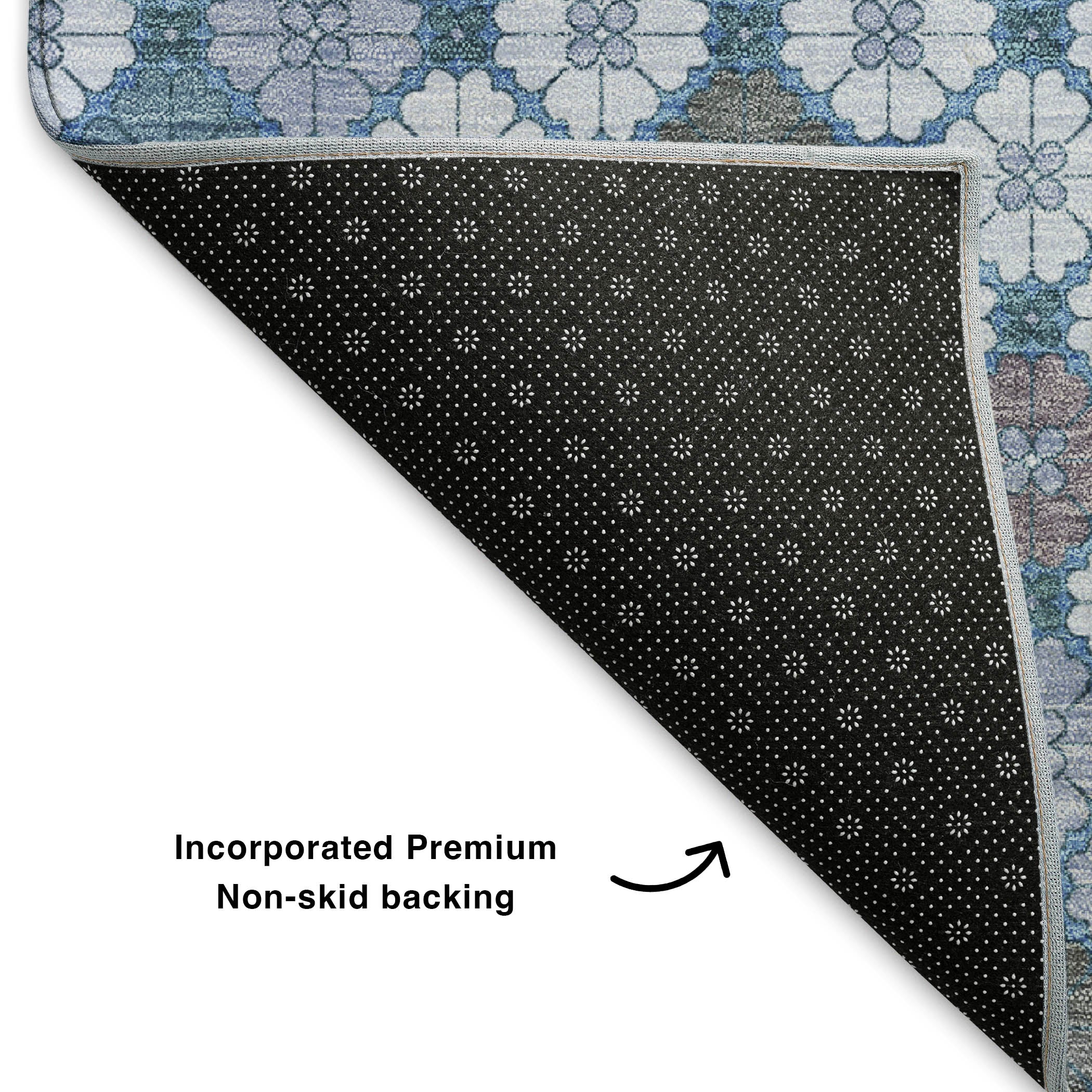 Antigua Machine Washable Transitional Sky Blue Rug 1'8" x 2'6" #shape_Rectangle