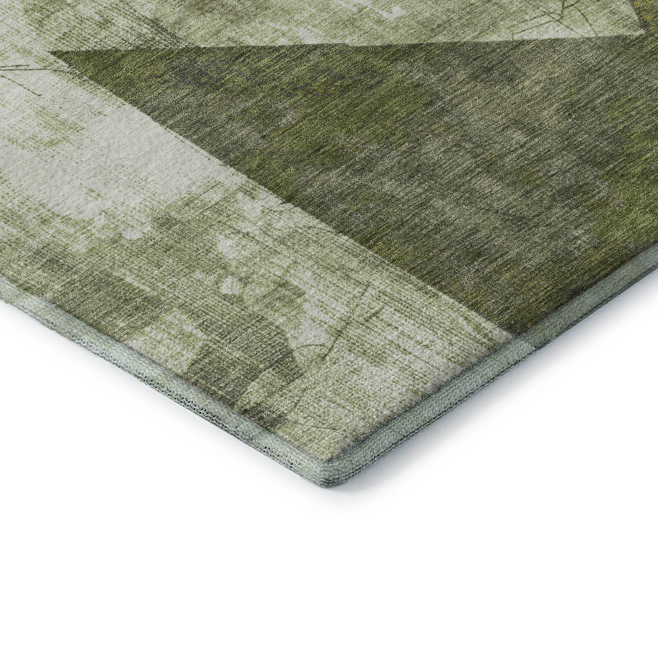 Bergen Machine Washable Transitional Green Rug 1'8" x 2'6" #shape_Rectangle