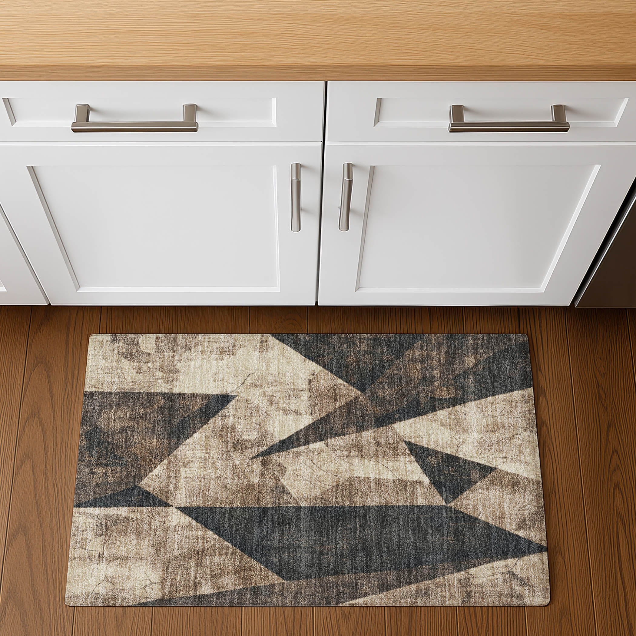 Bergen Machine Washable Transitional Mocha Brown Rug 1'8" x 2'6" #shape_Rectangle