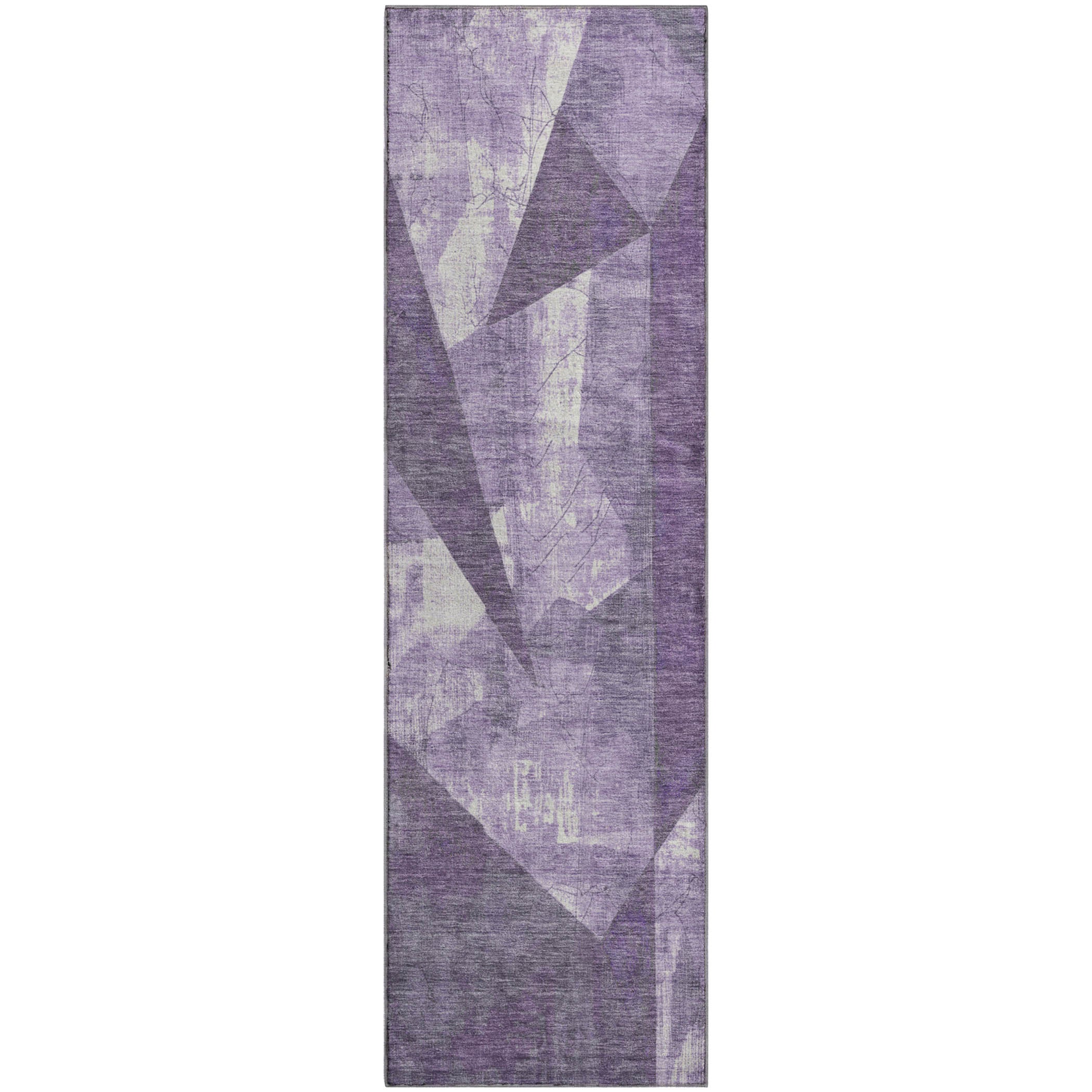 Bergen Machine Washable Transitional Purple Rug 2'3" x 7'6" #shape_Runner