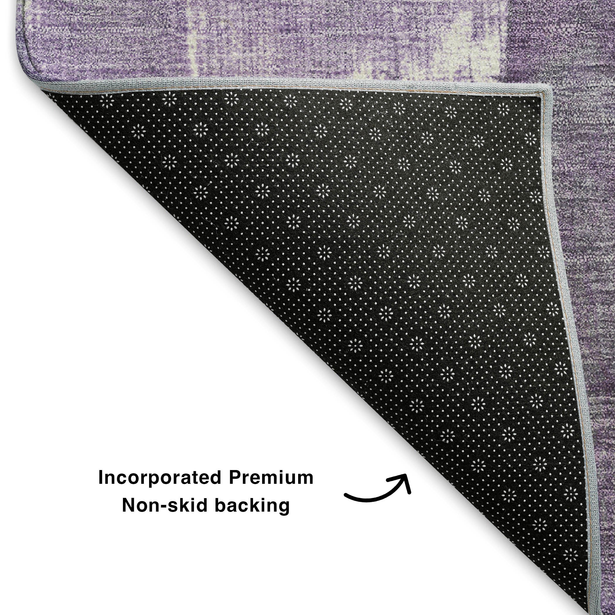 Bergen Machine Washable Transitional Purple Rug 1'8" x 2'6" #shape_Rectangle