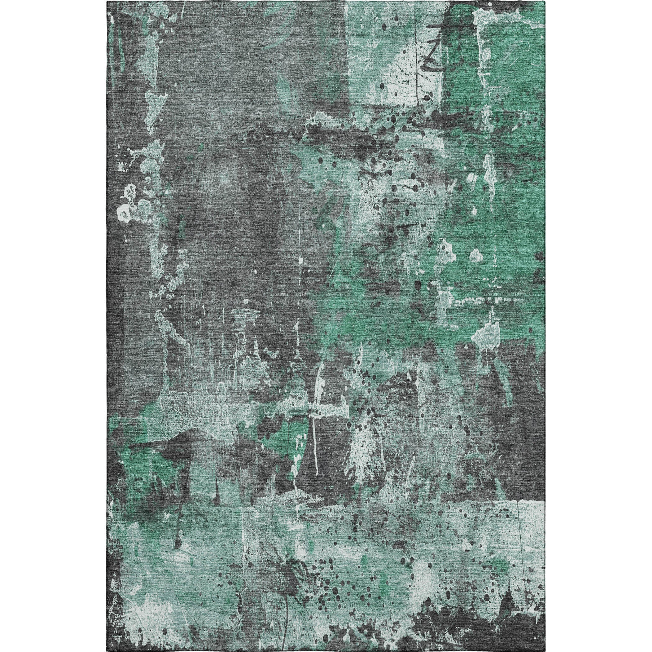 Tbilisi Machine Washable Transitional Green Rug 2'6" x 3'10" #shape_Rectangle