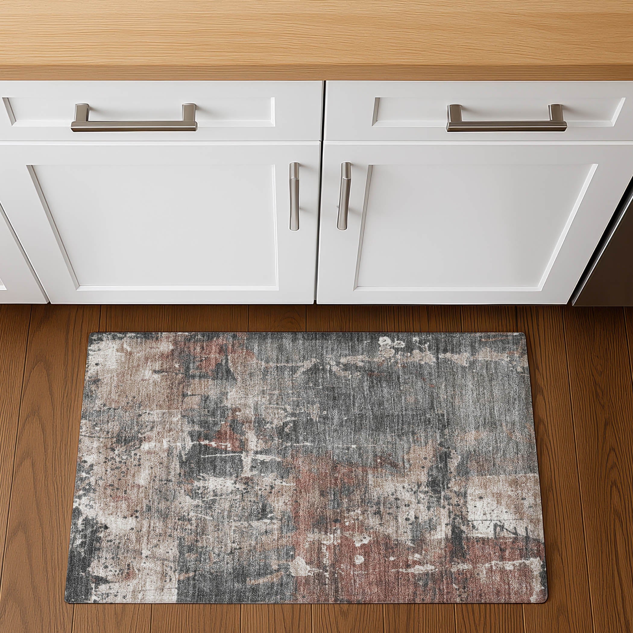 Tbilisi Machine Washable Transitional Paprika Orange Rug 1'8" x 2'6" #shape_Rectangle