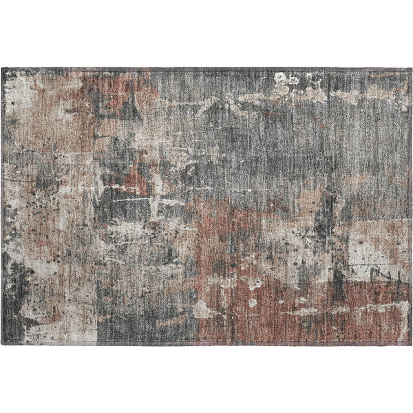 Tbilisi Machine Washable Transitional Paprika Orange Rug 1'8" x 2'6"