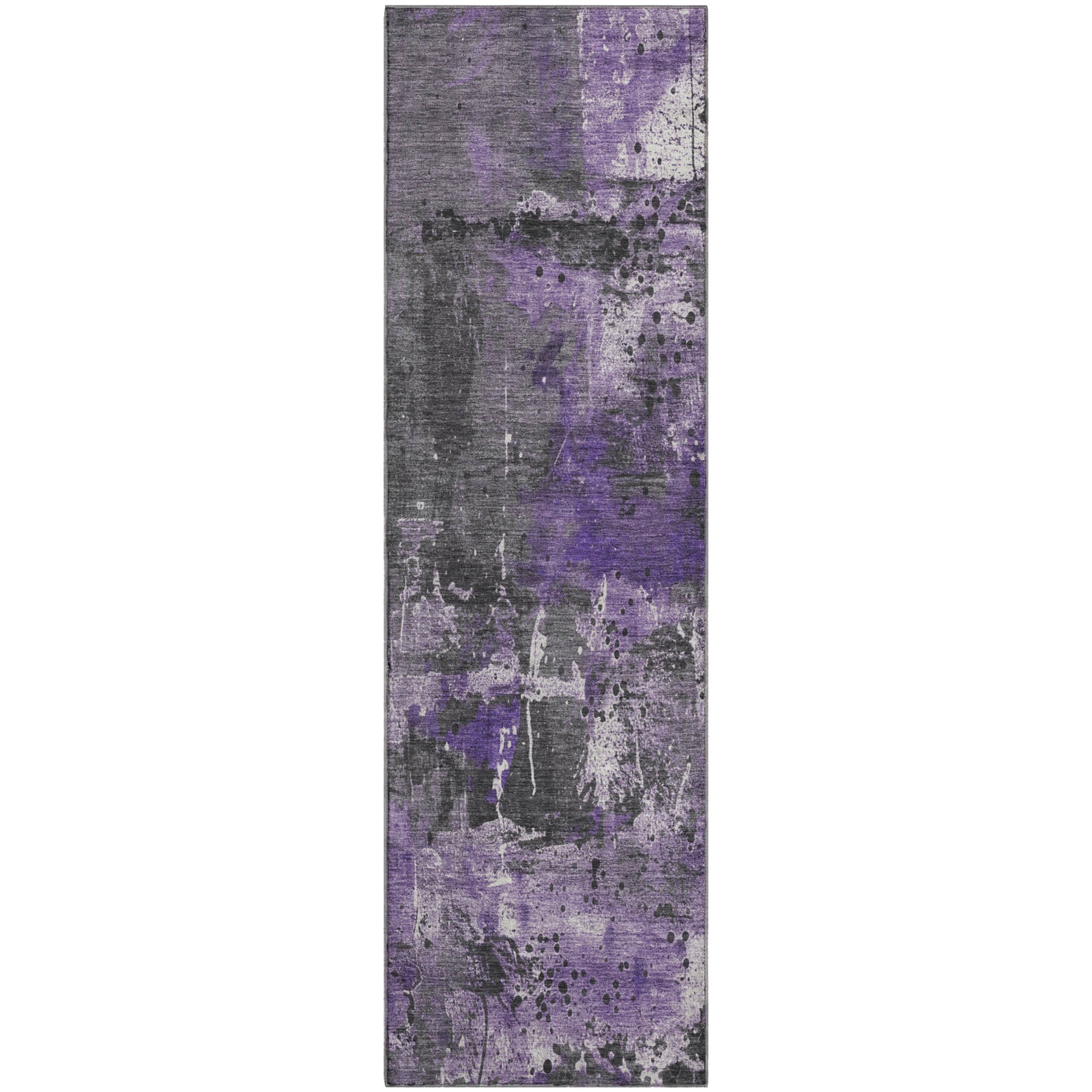 Tbilisi Machine Washable Transitional Purple Rug 2'3" x 7'6" #shape_Runner