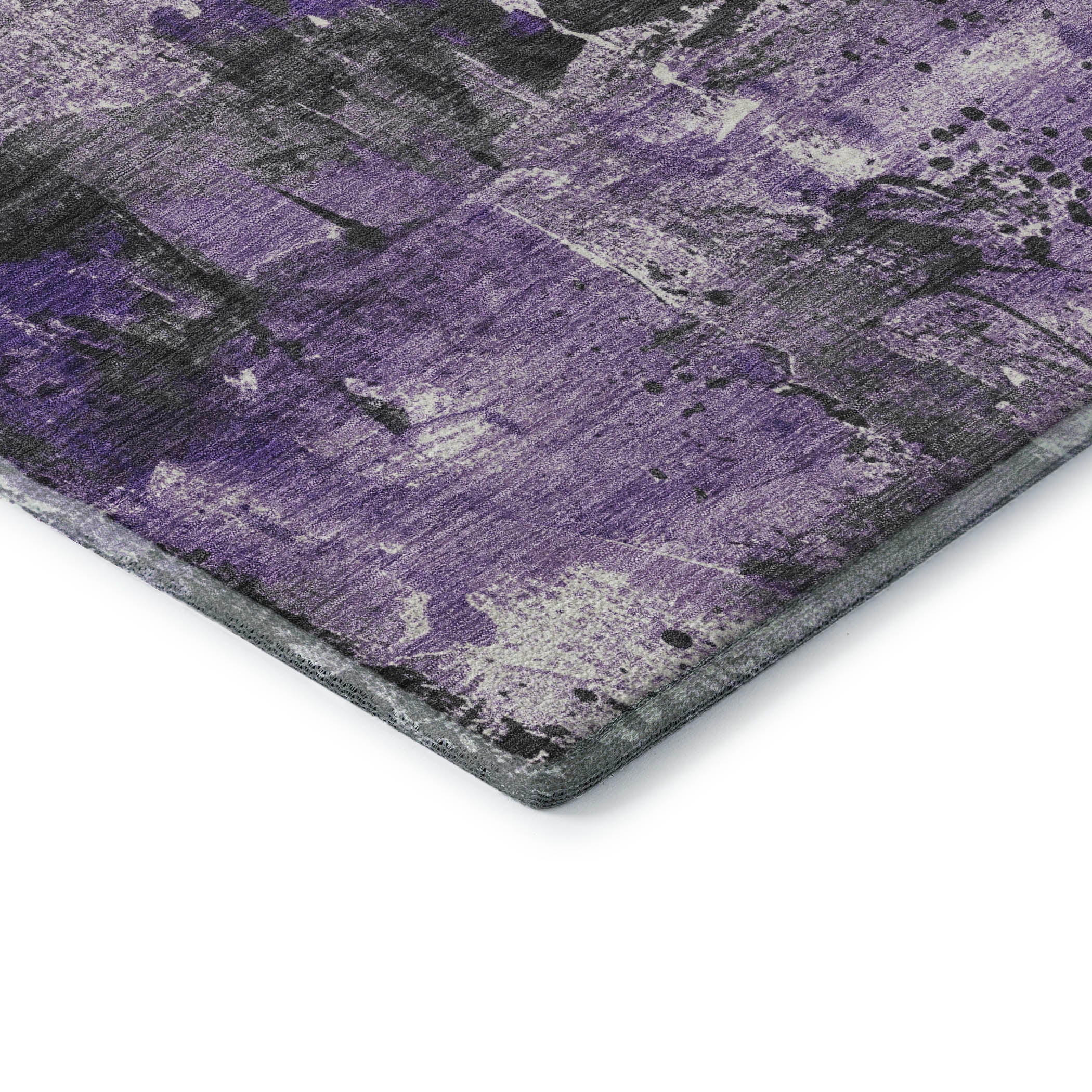 Tbilisi Machine Washable Transitional Purple Rug 1'8" x 2'6" #shape_Rectangle