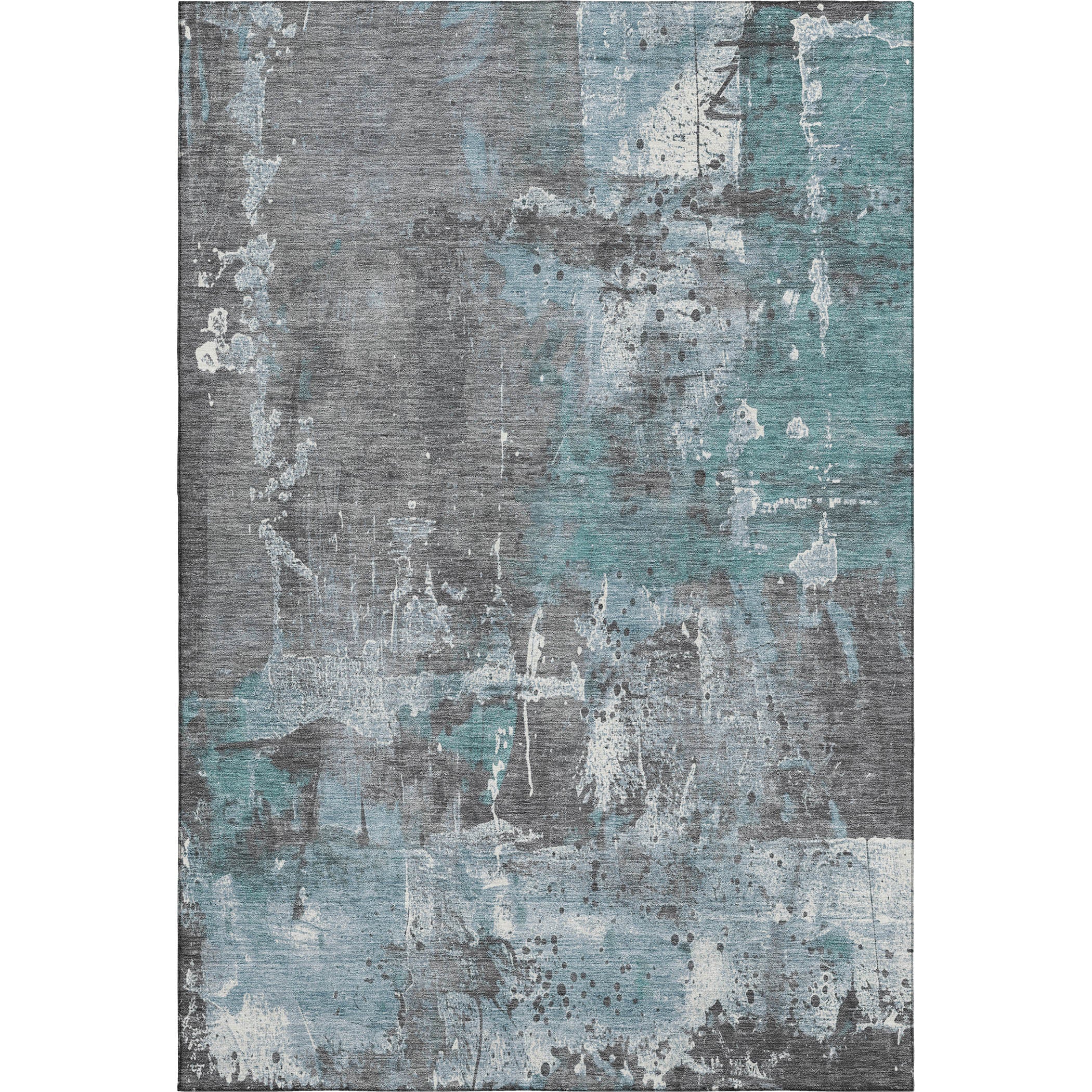 Tbilisi Machine Washable Transitional Teal Rug 2'6" x 3'10" #shape_Rectangle