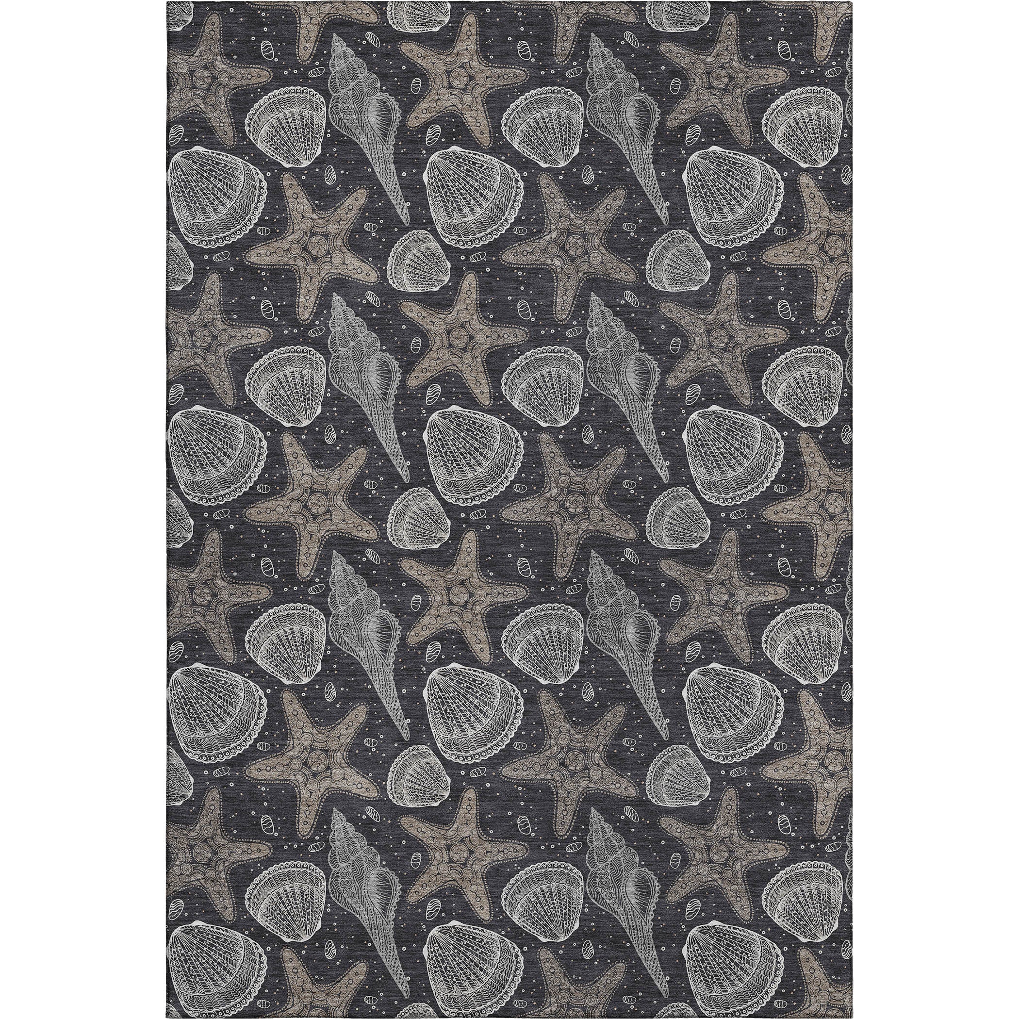Mdina Machine Washable Coastal Midnight Black Rug 2'6" x 3'10" #shape_Rectangle