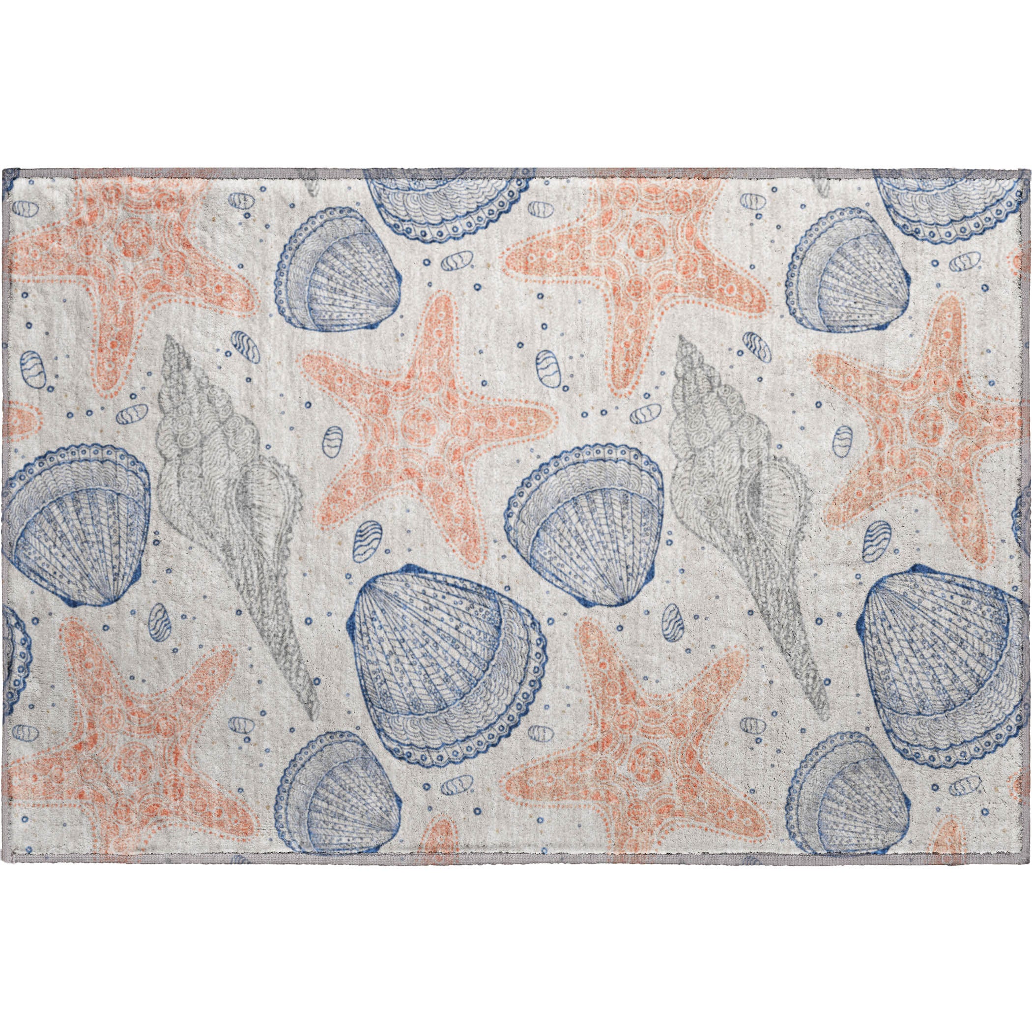 Mdina Machine Washable Coastal Peach Beige Rug 1'8" x 2'6" #shape_Rectangle