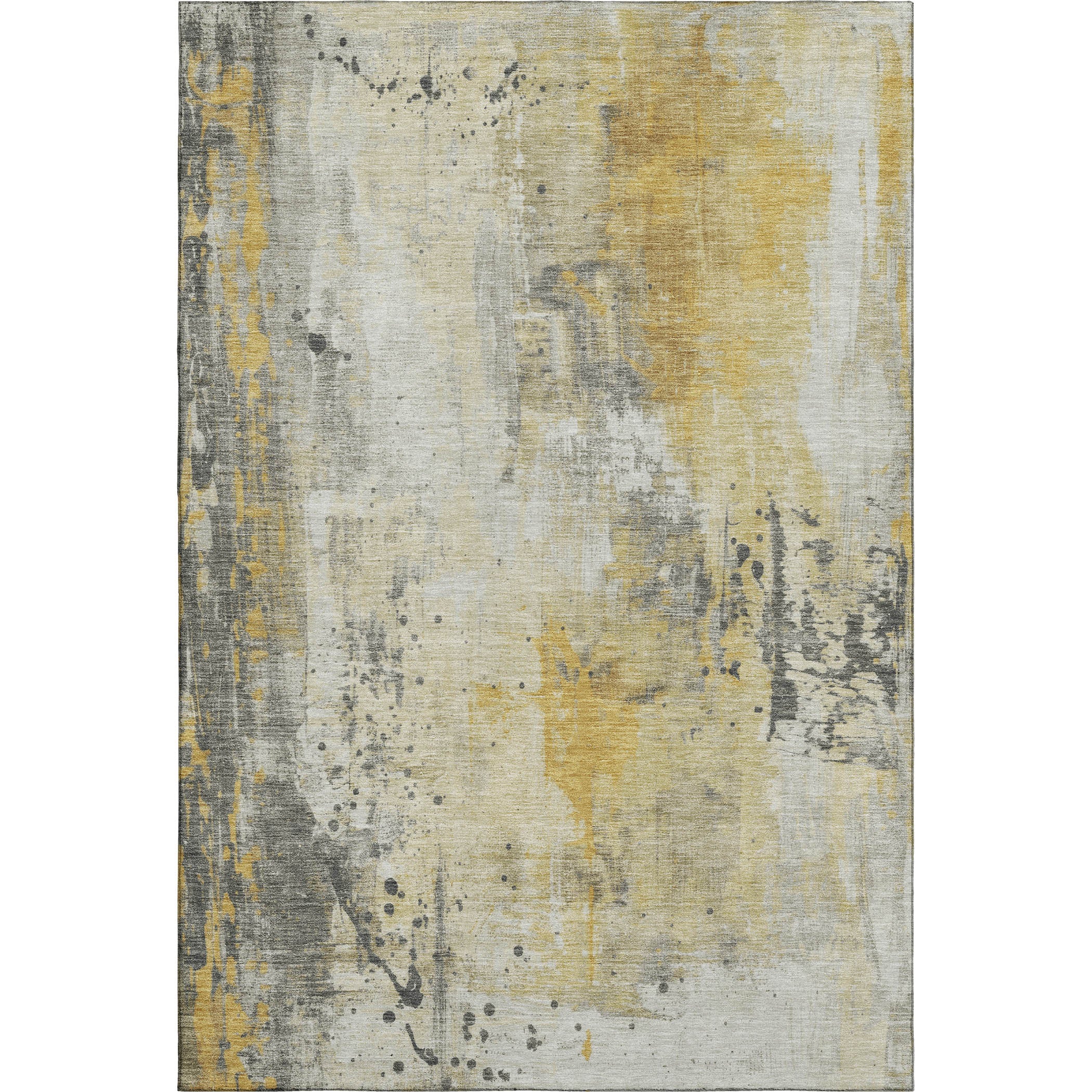 Havana Machine Washable Transitional Gold Rug 2'6" x 3'10" #shape_Rectangle
